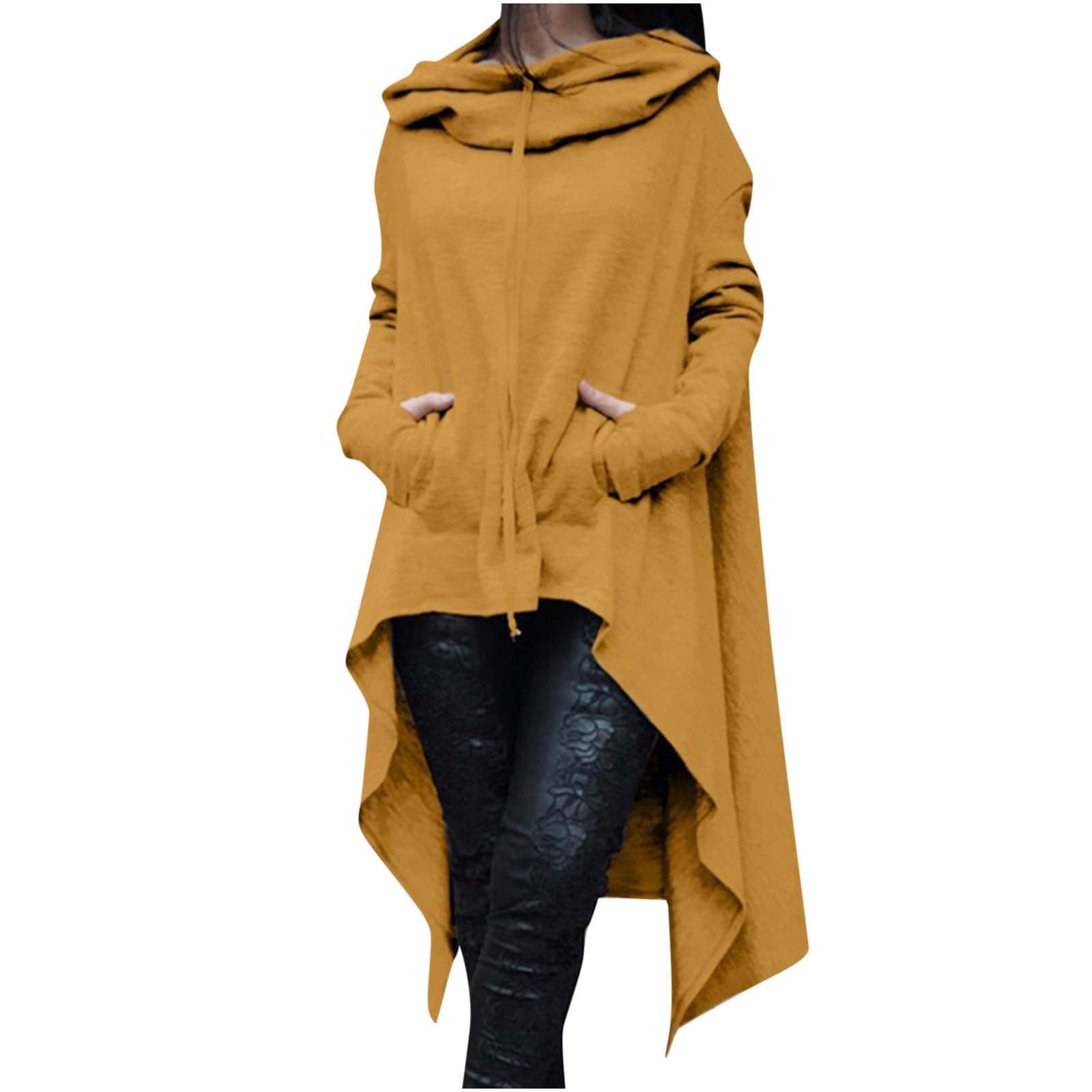 Women's Gothic Oversized Hooded Sweatshirt - Long Sleeve Turtleneck Y2K Graphic Hoodie for Fall 2023 | Cute Fashion Pullover for Streetwear, Casual Outfits & Layering in Cool Weather