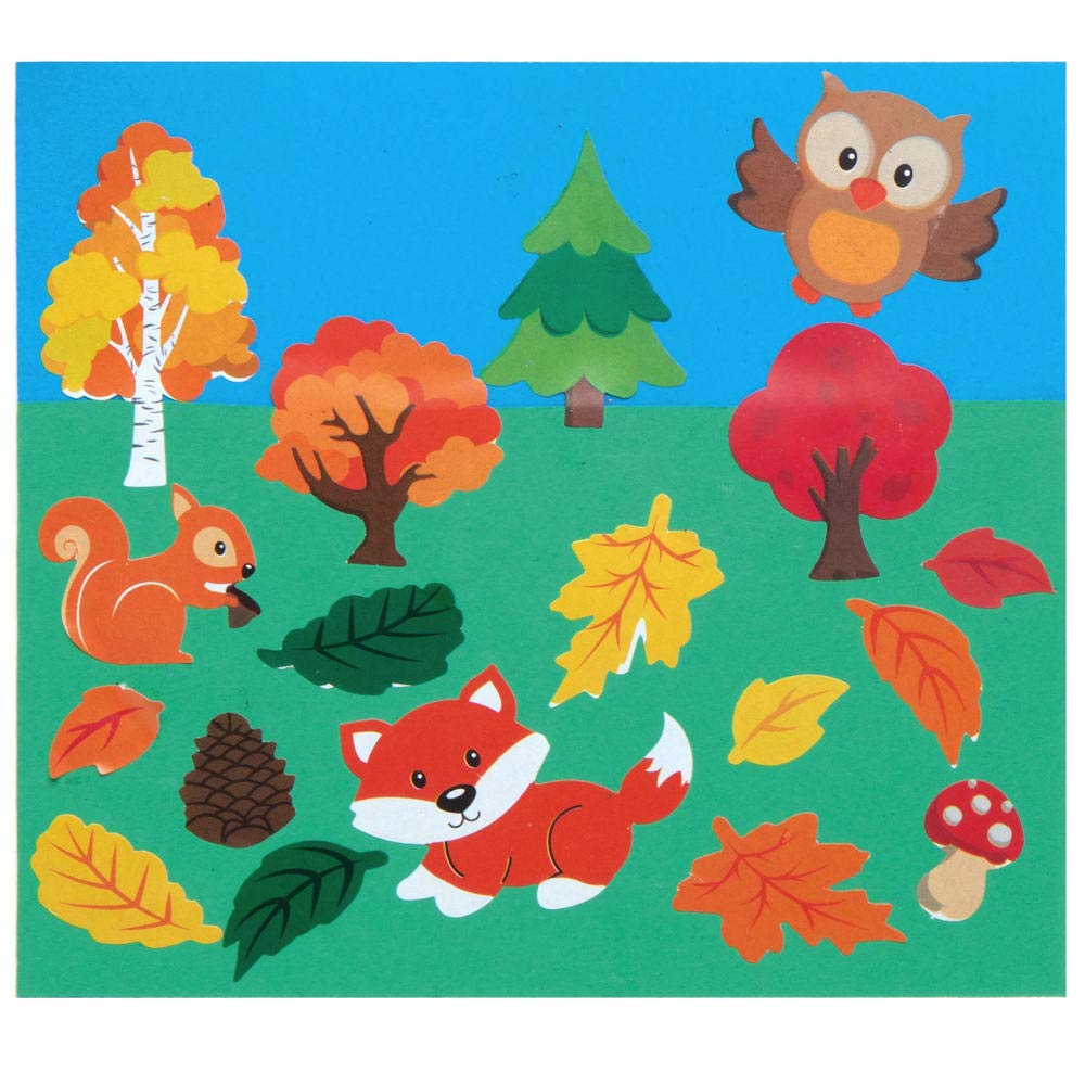 Woodland Animal Sticker Rolls - Pack of 600, Kids Arts and Crafts Stickers for Card Making, Scrapbooking, DIY Projects, School Activities, and Party Favors | Perfect for Classroom Rewards, Birthday Gifts, and Creative Play