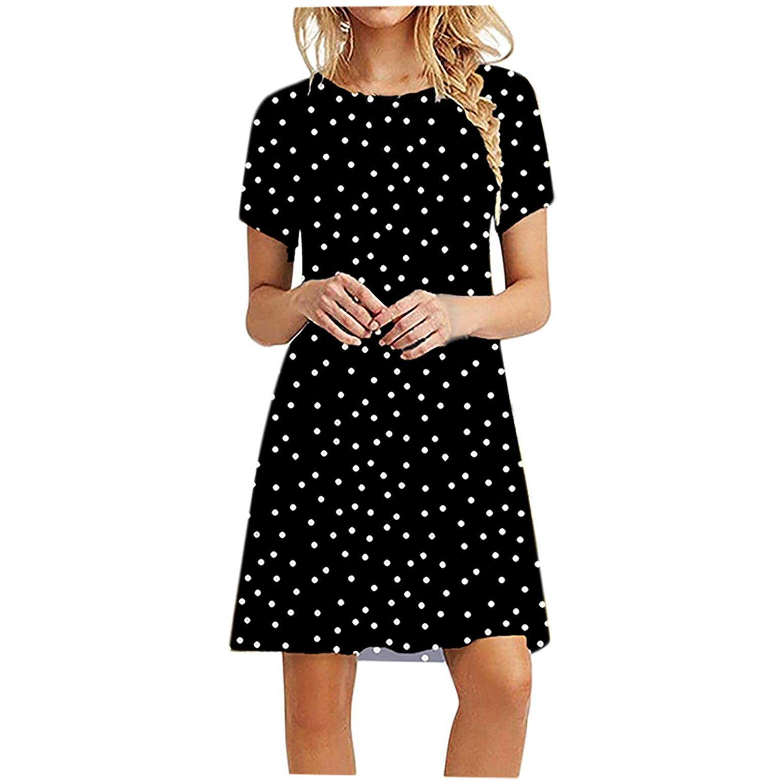 Women's Summer Maxi Dress 2021 - Floral Butterfly Print Short Sleeve Boho Sundress | Casual Beach Wear, Vacation Outfit & Party Dress