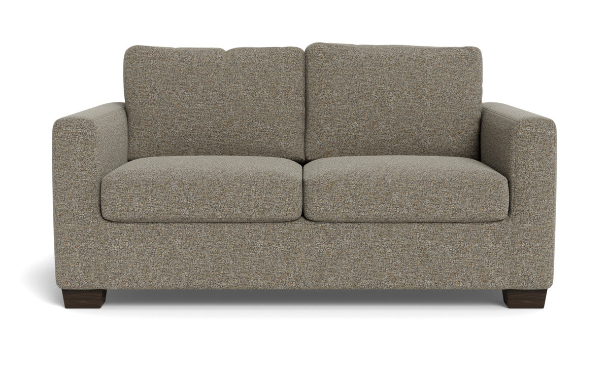 Track 62 Loveseat - Modern 2-Seater Sofa for Small Spaces, Comfortable Fabric Couch with Sturdy Wooden Legs - Perfect for Apartments, Living Rooms and Cozy Home Decor