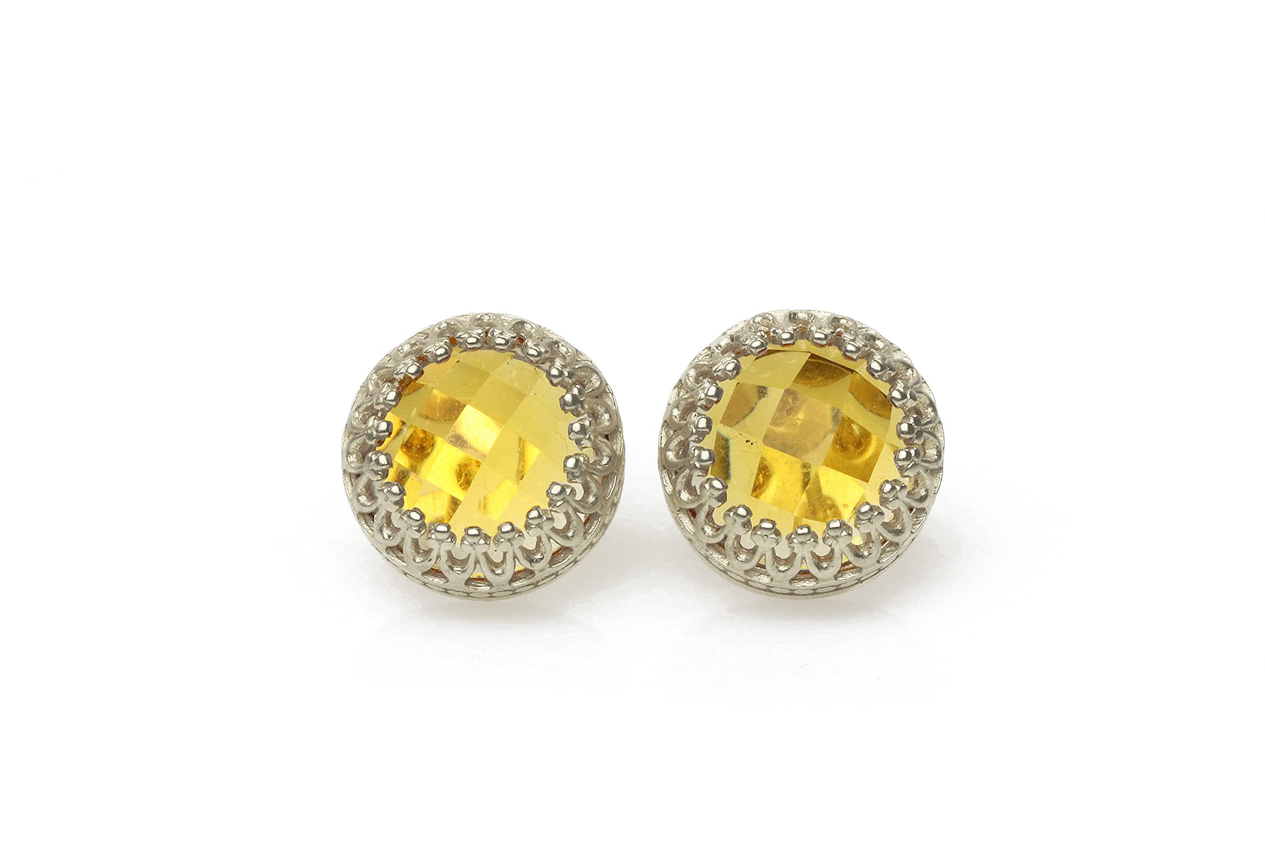 925 Sterling Silver Citrine Earrings - November Birthstone Jewelry for Women, Ideal Birthday, Bridesmaid & Anniversary Gifts - Elegant Dangle Earrings for Party, Wedding & Everyday Wear - Gift Box Included