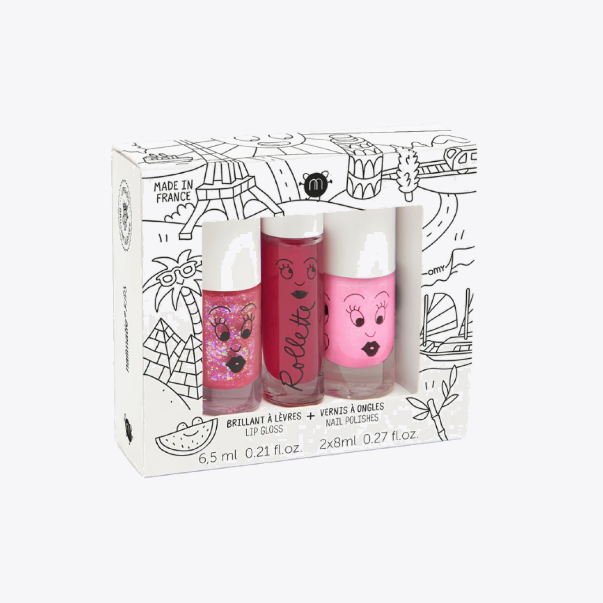 Long Lasting Nail Polish & Lip Gloss Set - 12 Colors World Tour Collection for Women | Perfect for Parties, Date Nights & Gift Giving