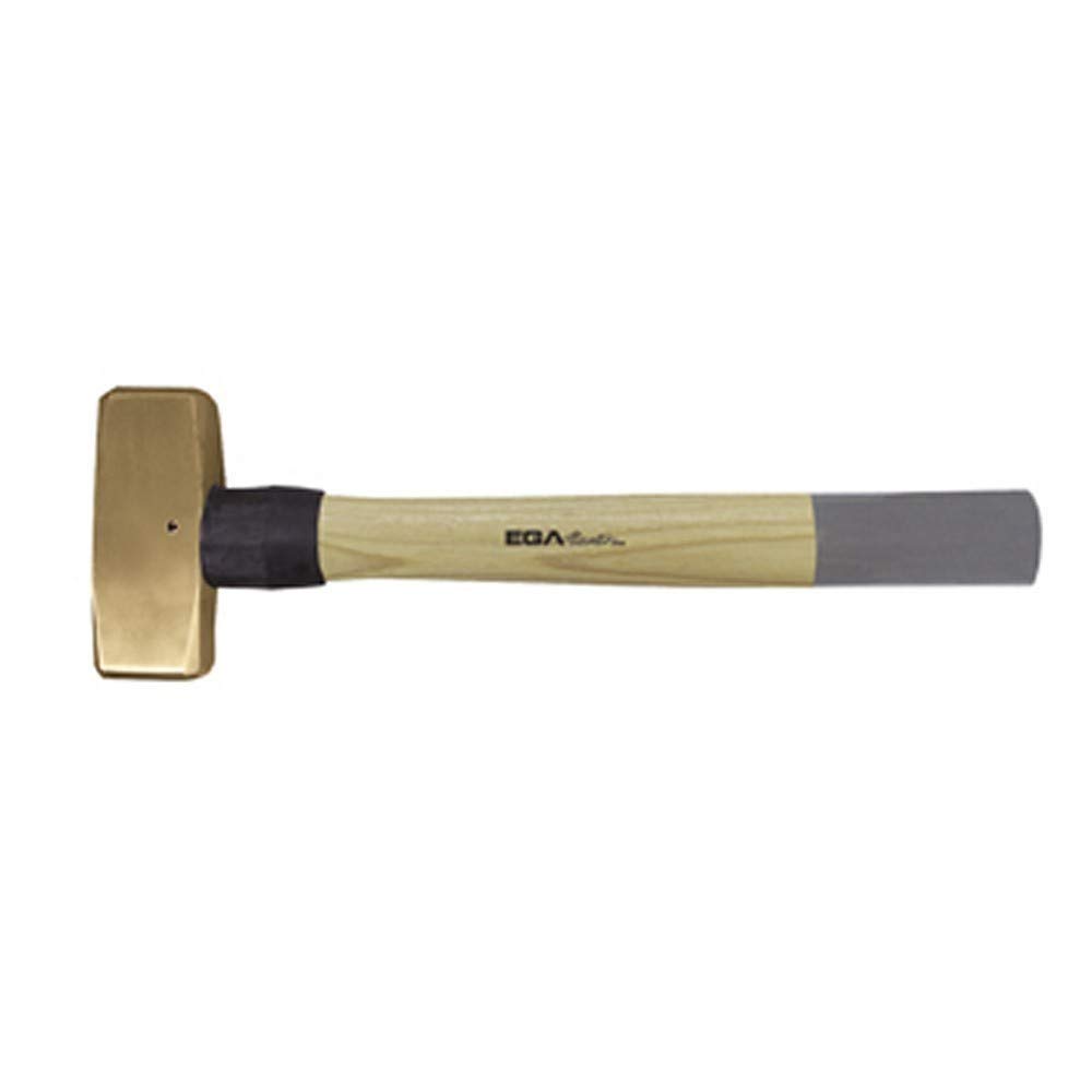 500g German Style Non-Sparking Brass Hammer with Hickory Handle - Perfect for Metalworking, Jewelry Making, and Industrial Safety Applications