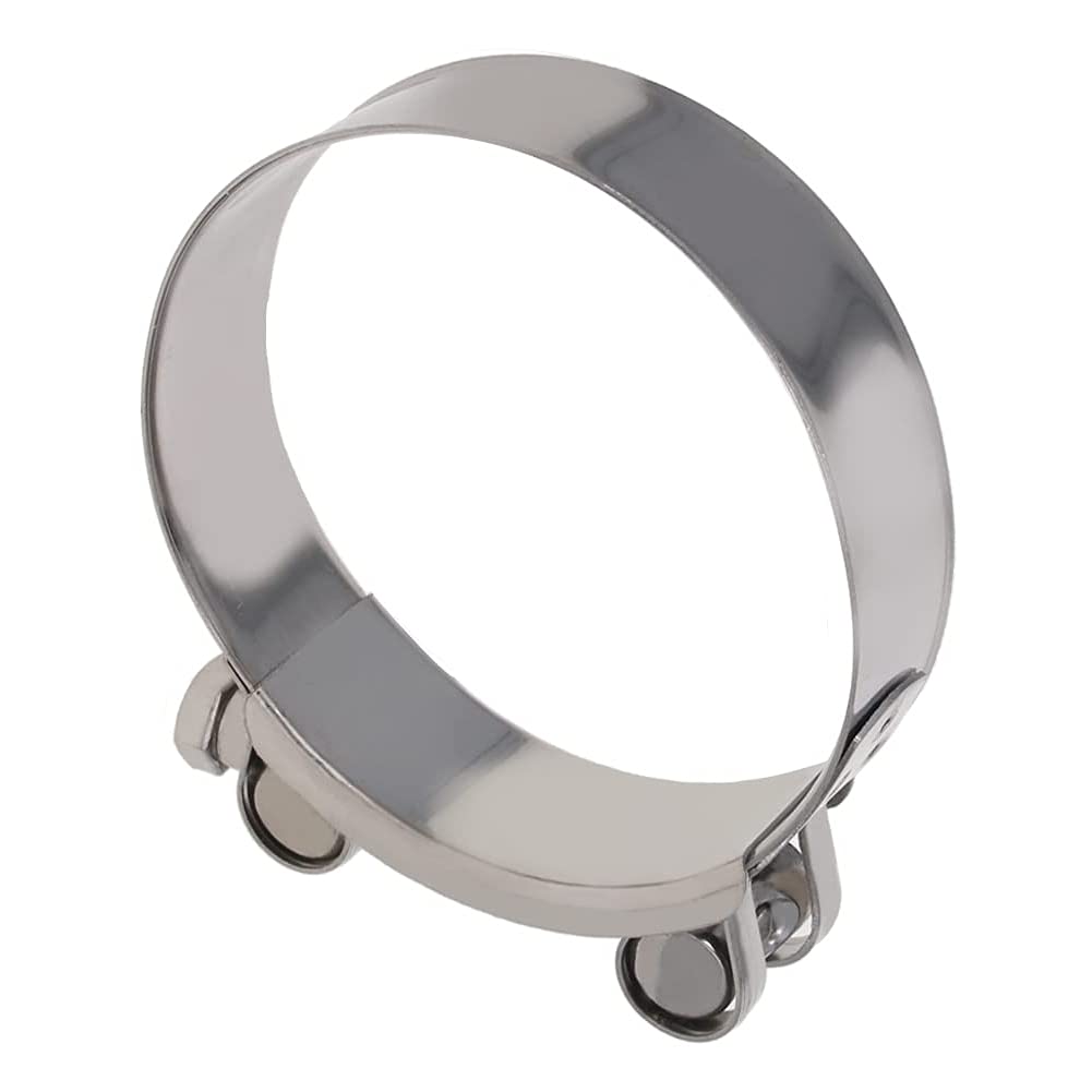 Stainless Steel T-Bolt Hose Clamp 64-67mm (2 Pack) - Heavy Duty Fuel Line Clamp for Automotive, Marine & Industrial Applications