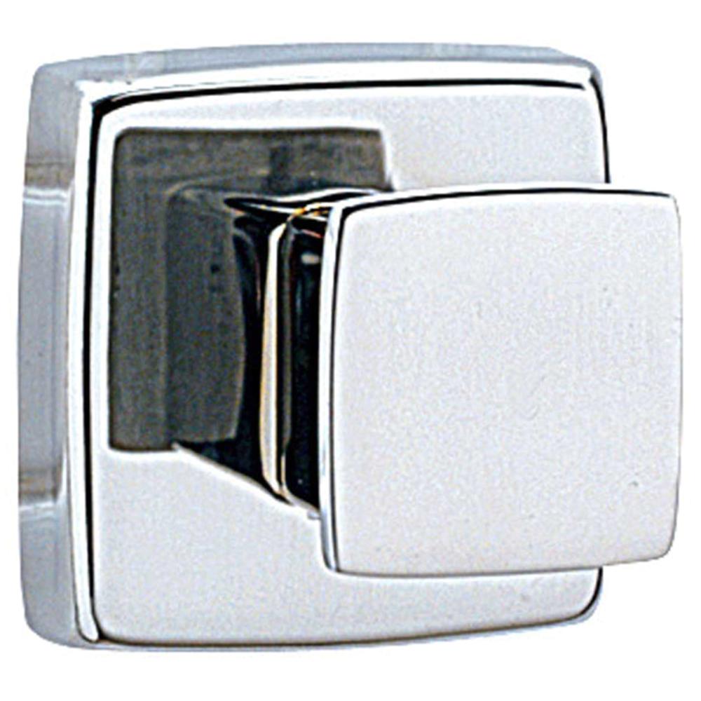 Bobrick B67 ClassicSeries Single Surface Mounted Robe Hook - Durable Bathroom & Closet Organizer for Towels, Coats & Hats