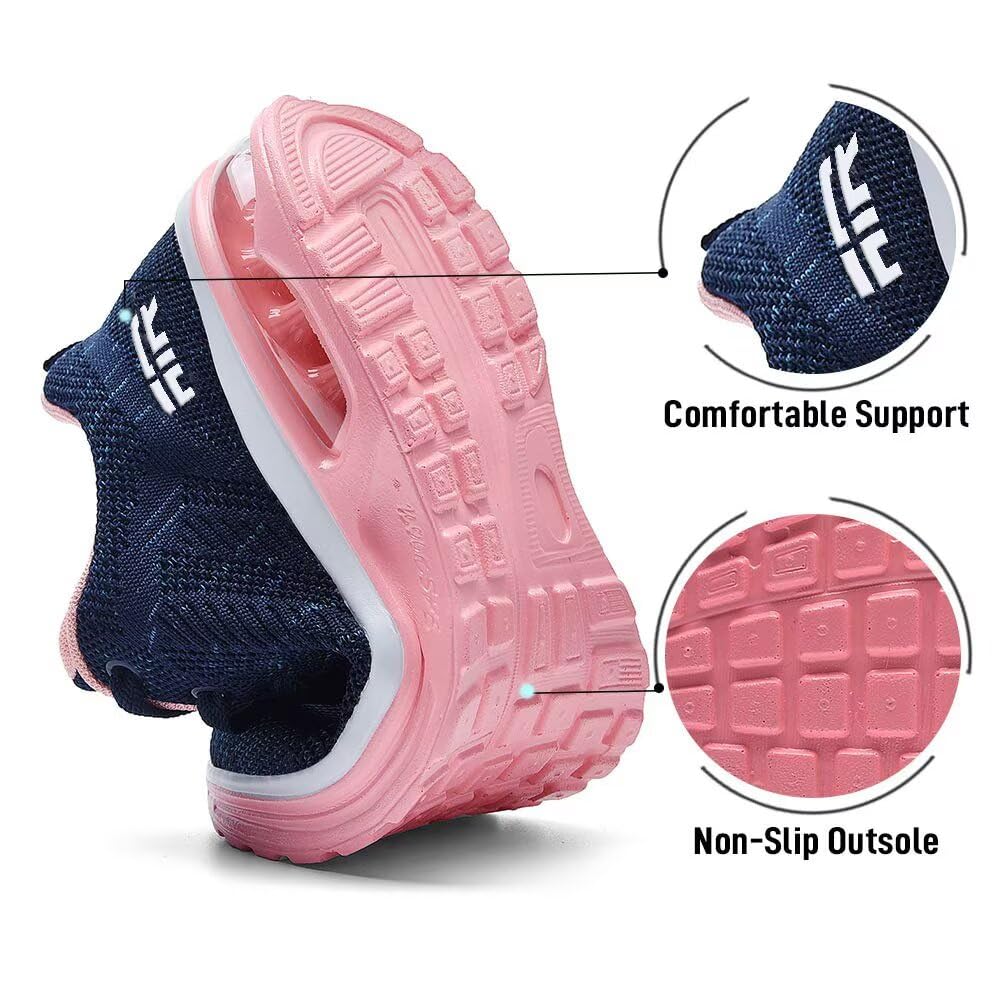 Lamincoa Women's Lightweight Running Shoes - Non-Slip Breathable Mesh Sneakers with Air Cushion for Walking, Tennis, Gym Workouts & Sports | Perfect for Jogging, Training & Active Lifestyle