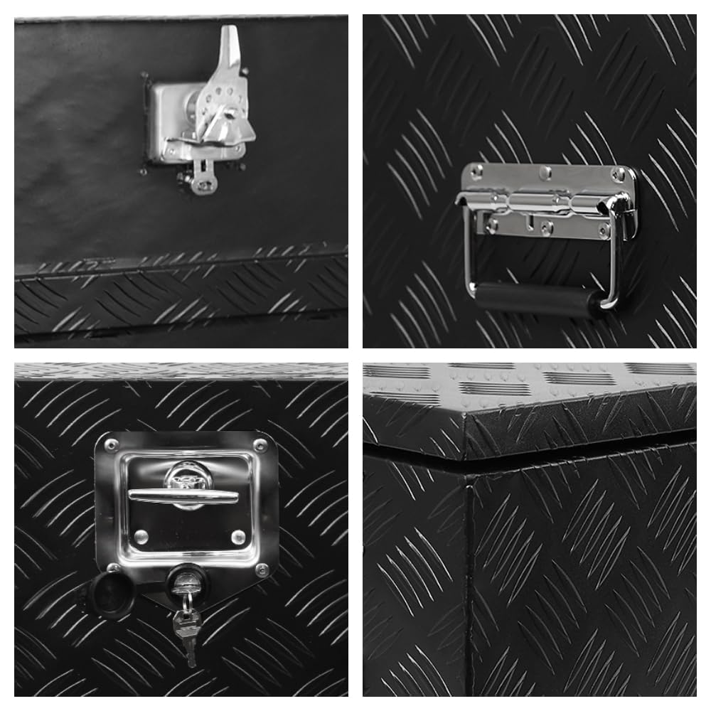 GARVEE 36 Inch Aluminum Diamond Plate Truck Tool Box for Pickup Trucks & Trailers - Heavy Duty Storage for Tools, Equipment & Gear (Perfect for Construction, Farming & Off-Road Adventures)