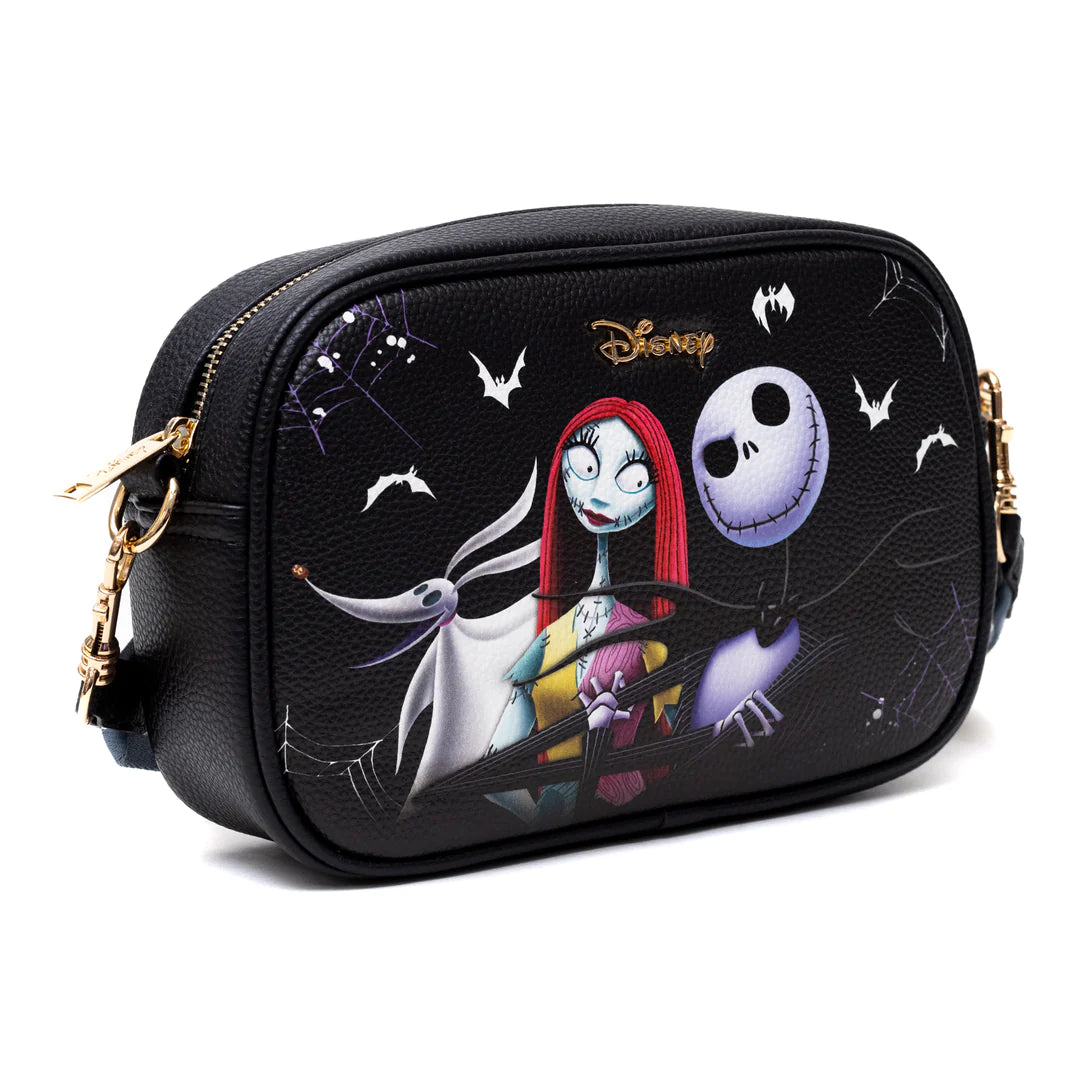 WondaPOP Nightmare Before Christmas Camera Crossbody Purse - Gothic Themed Handbag for Women | Perfect for Halloween, Cosplay & Disney Fans