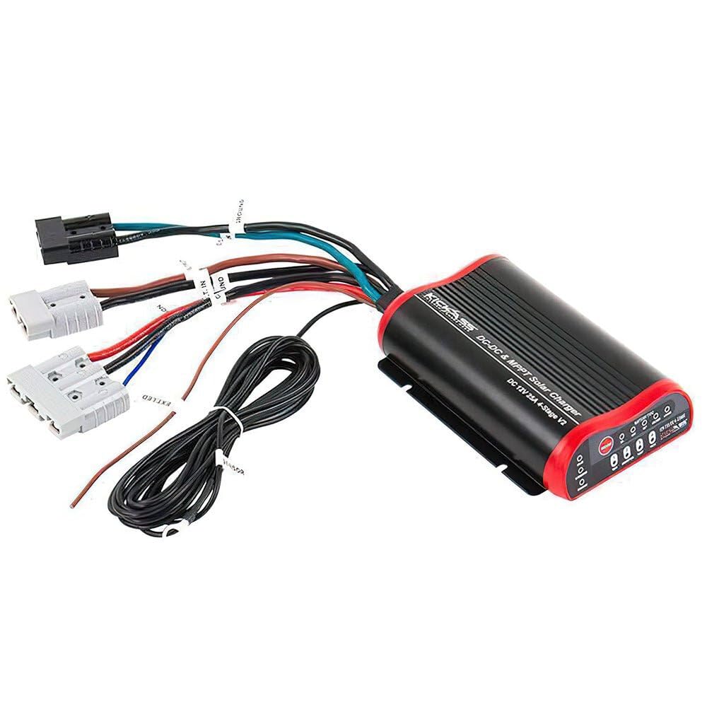 12V-24V MPPT Solar Charge Controller with DC to DC Battery Charger - Compatible with Gel, AGM & Lithium Batteries - Ideal for RV, Marine, Off-Grid & Solar Panel Systems