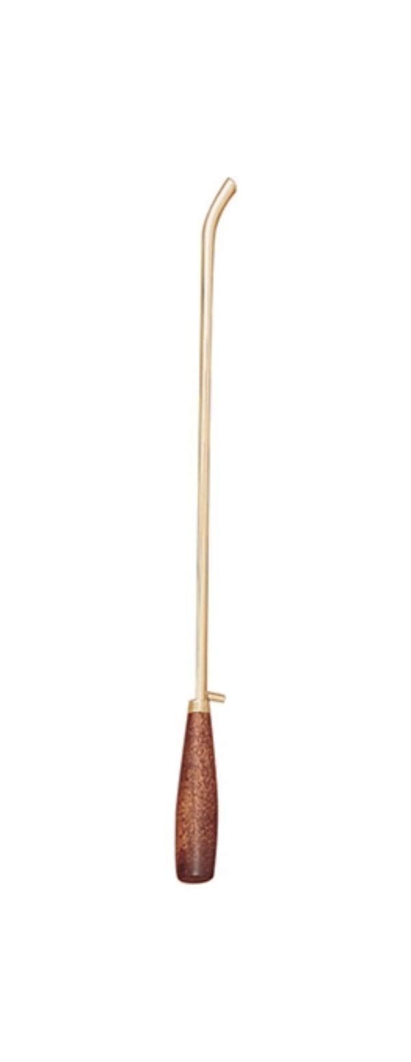 Needzo 18 Inch Brass Church Candle Lighter with Wooden Handle - Perfect for Altar Candles, Religious Ceremonies & Home Decor