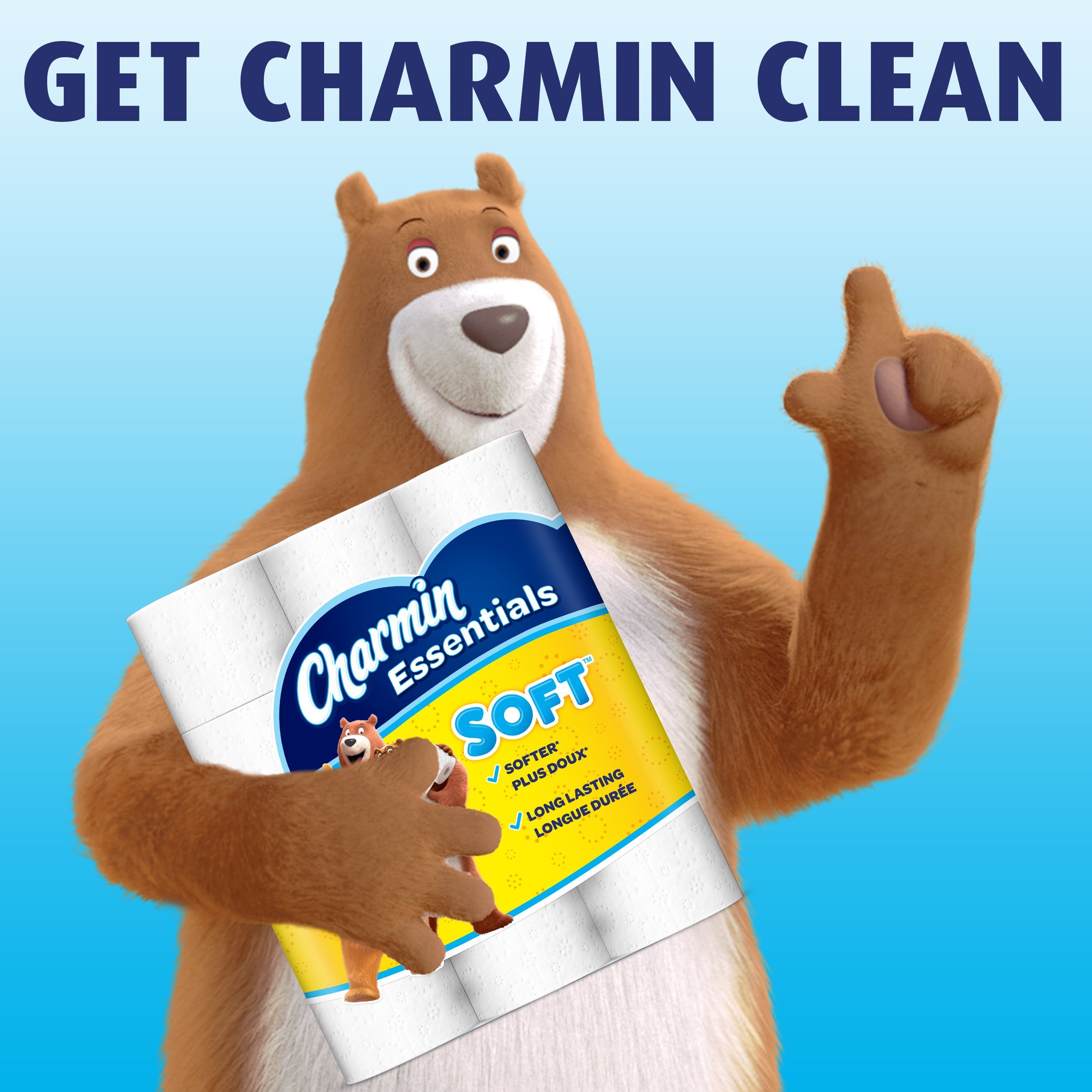 Charmin Essentials Soft Toilet Paper - 12 Double Rolls (24 Regular Rolls) for Bathroom, Home & Office Use