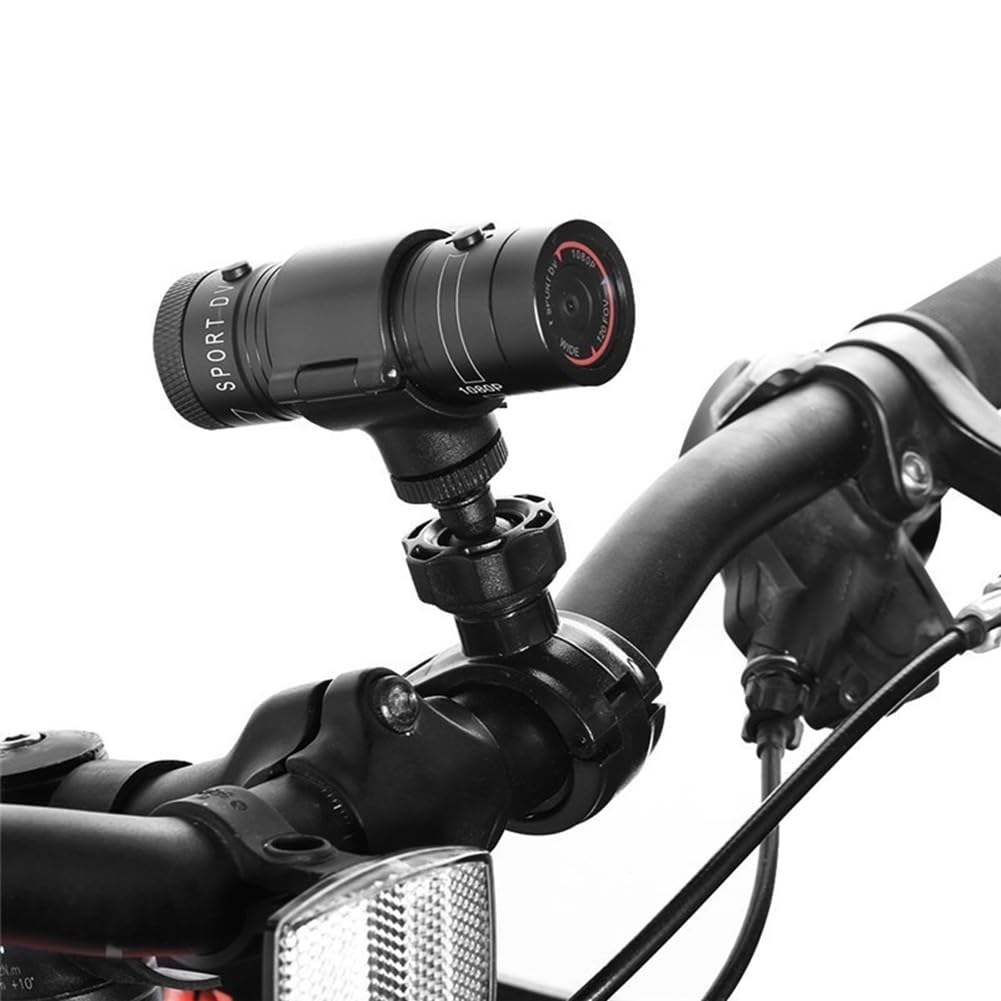 Suoumwa F9 Mini Sports Camera 1080P HD 200W Waterproof Action Camera for Motorcycle Helmet, Bicycle, Outdoor Riding - Easy to Install & Use for Adventure Sports, Vlogging & Extreme Activities