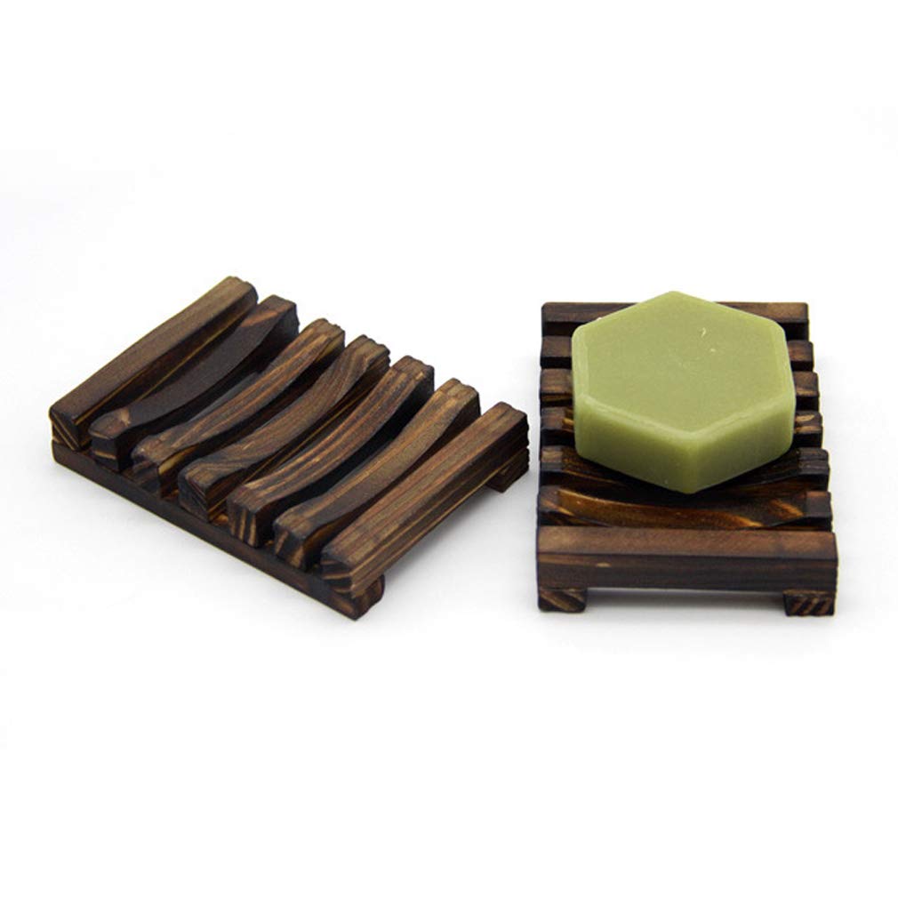 Natural Wooden Soap Dish Holder for Sink, Shower & Bathtub - Home & Spa Use