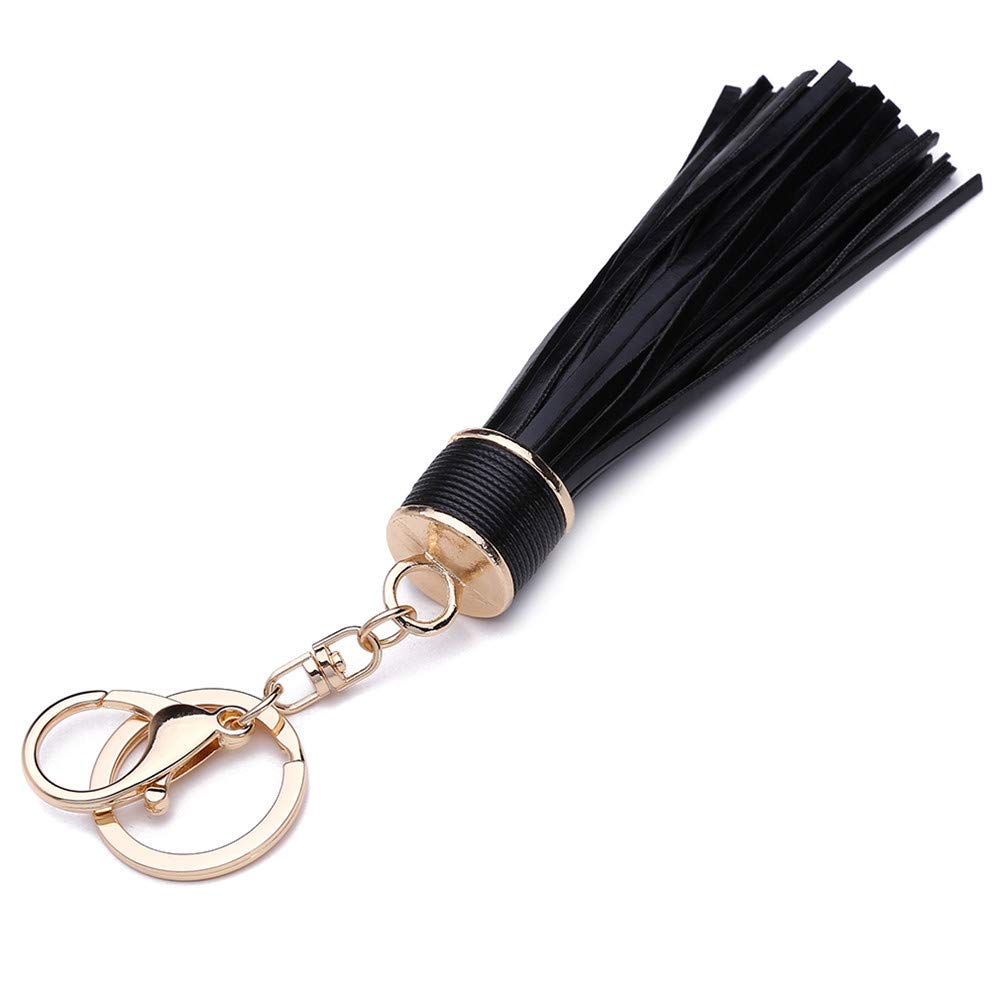 Korean Metal Car Key Chain - Boho Leather Keyring with Fringe Tassel for Women & Girls | Stylish Accessory for Keys, Bags & Backpacks