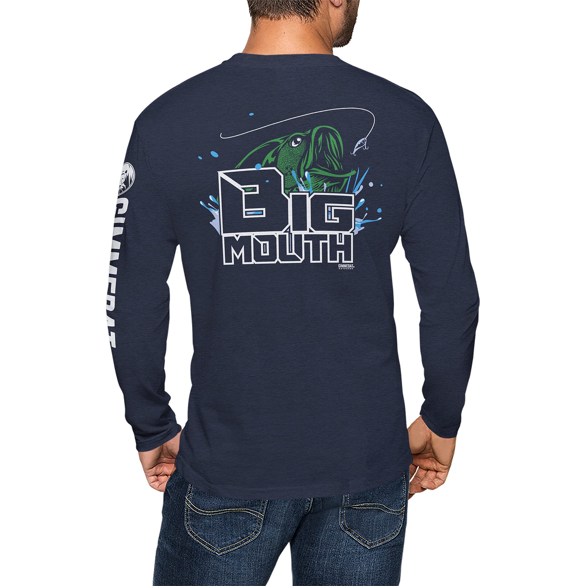 Men's Big Mouth Bass Graphic Fishing T-Shirt - Comfortable & Breathable Outdoor Shirt for Anglers - Perfect Gift for Dad & Fishing Enthusiasts - Ideal for Fishing Trips, Camping & Outdoor Adventures