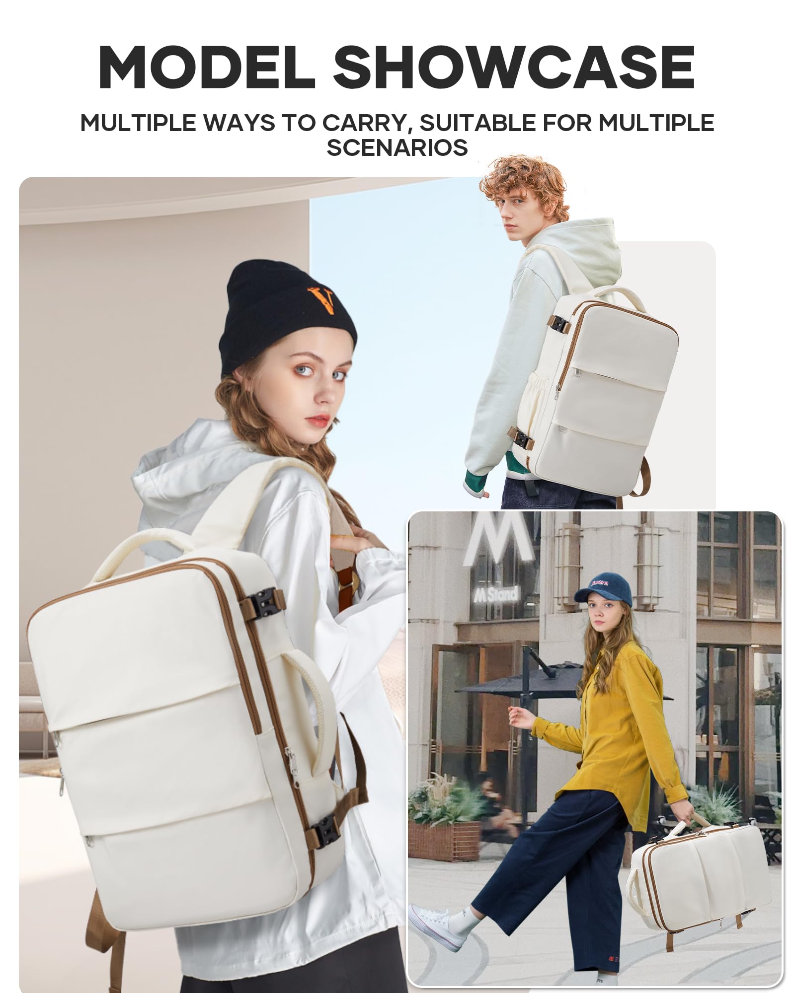Travel Backpack for Women & Men - Carry On Laptop Backpack for Airplane Travel