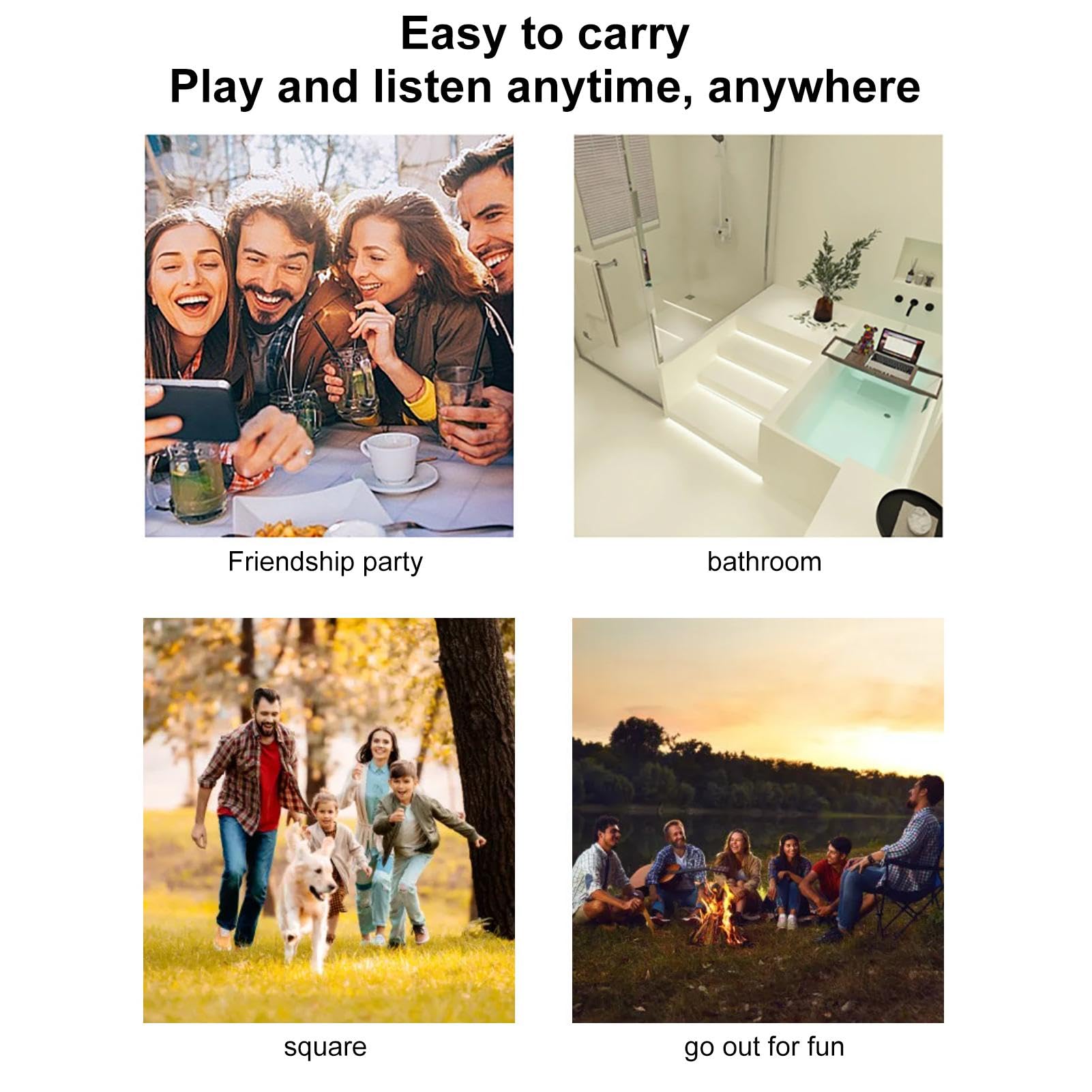 Portable FM Pocket Radio - Waterproof Shower Radio, Mini Speaker, Outdoor Accessories, Compact Travel Radio for Camping, Hiking, Beach - Perfect for Travel, Home, Office & Emergency Use
