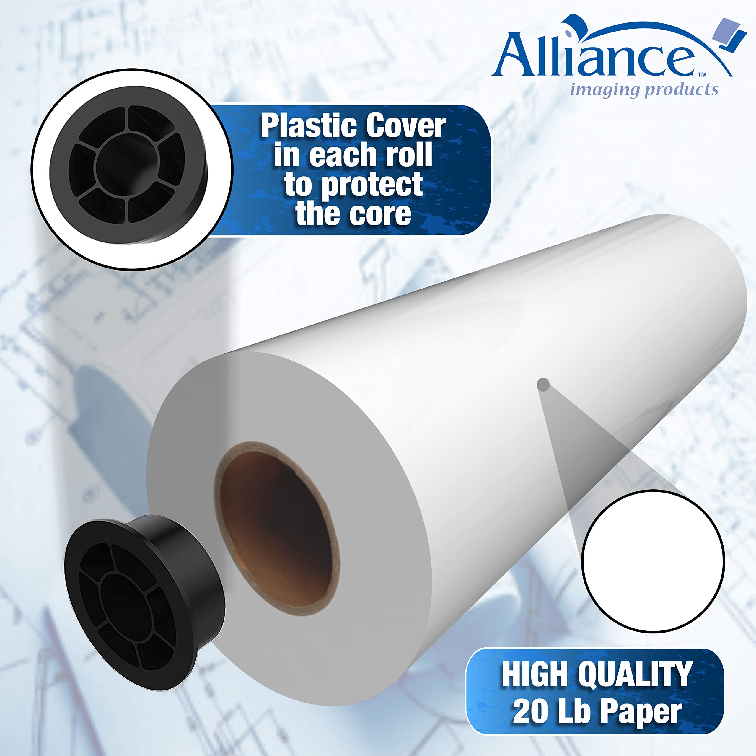 Alliance Wide Format Bond Paper Rolls - 36