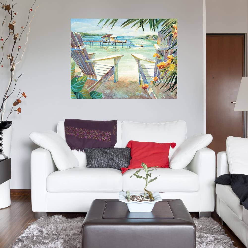 Fine Art Canvas 'Lazy Daze' by Kathleen Denis - 43x32 Inch Ready-to-Hang Wall Decor for Living Room, Bedroom, Office & More - Perfect for Home, Office & Commercial Spaces