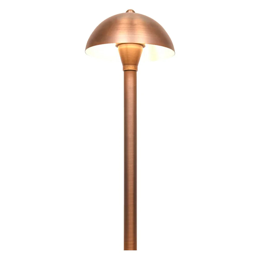 PLB08 4x/8x/12x Brass LED Globe Low Voltage Pathway Lights - 3W 3000K Warm White Outdoor Landscape Lighting Fixture for Garden, Walkway, and Driveway Illumination