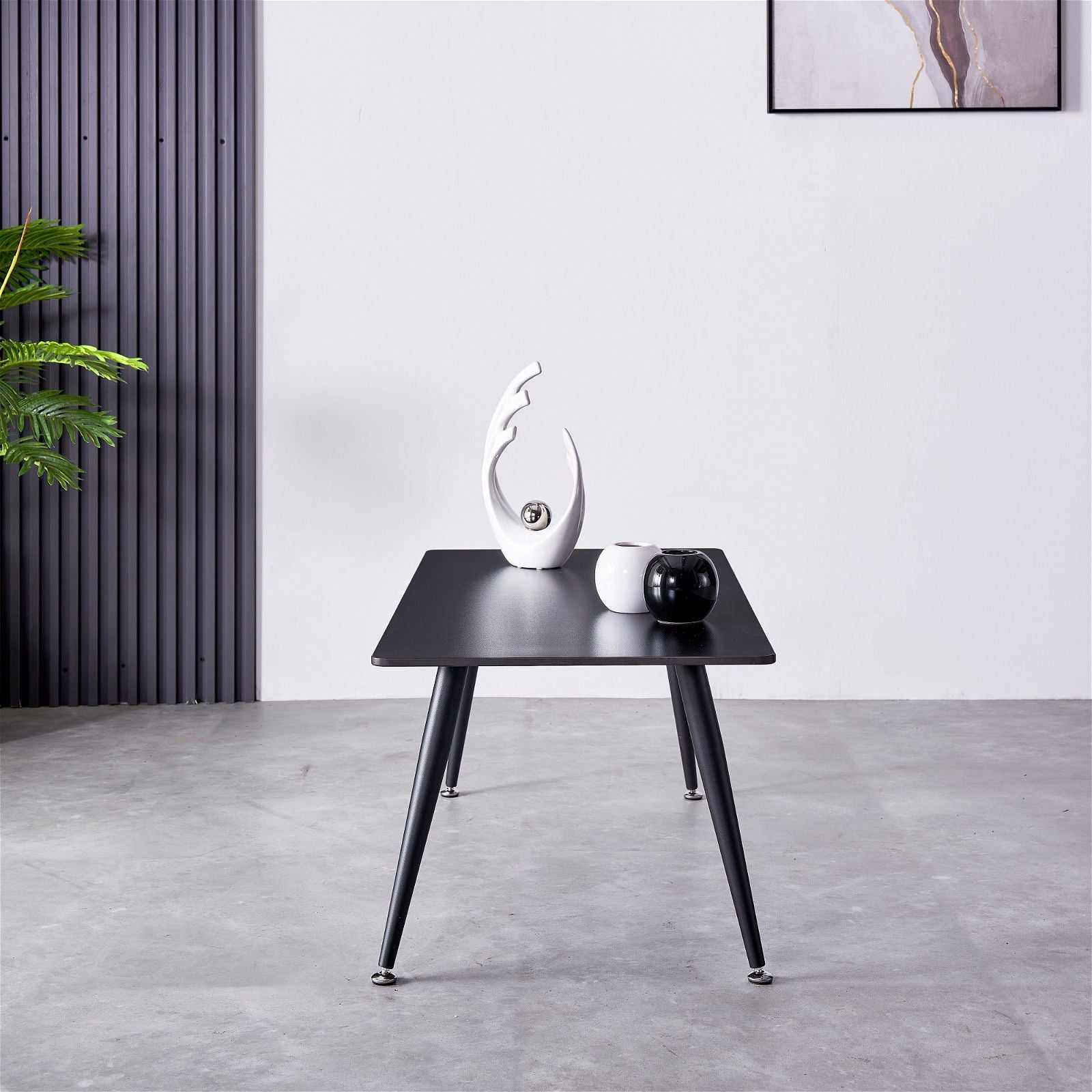 Criterionâ¢ Modern Black Sintered Stone Coffee Table with Sturdy Metal Legs - Perfect for Living Room, Lounge & Office Decor