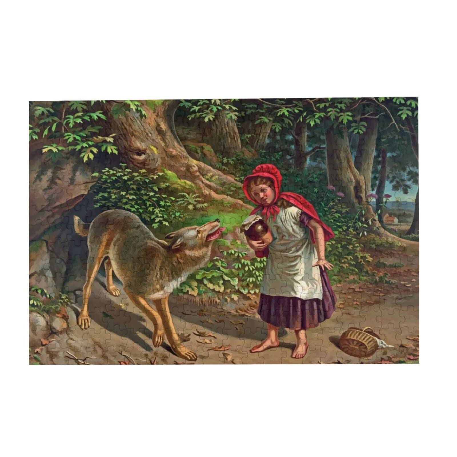 Little Red Riding Hood Wooden Puzzle - 300 Pieces for Adults & Kids - Fun Stress Relief Game for Family & Party