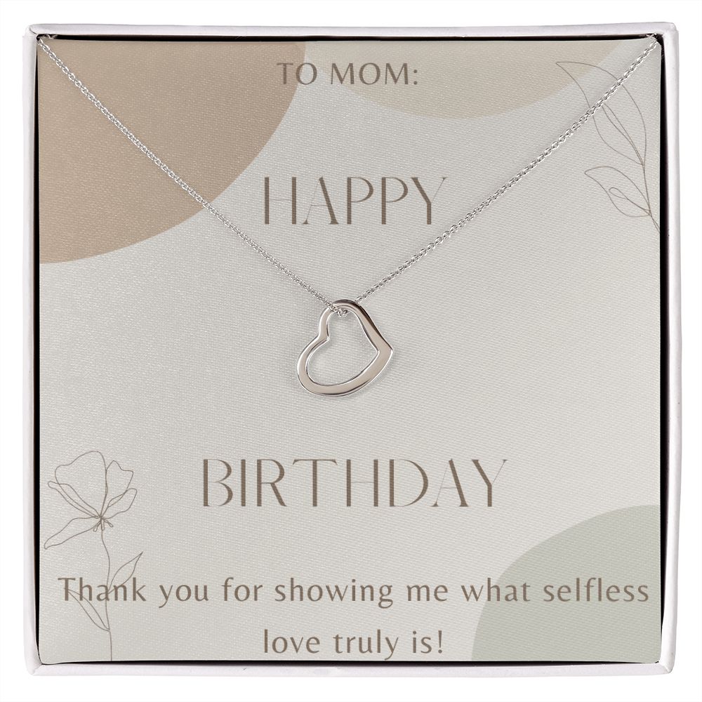 Heart Necklace for Mom - Sterling Silver or 14K Gold Pendant Gift for Mother's Birthday, Anniversary, Valentine's Day - Perfect for Special Occasions & Everyday Wear
