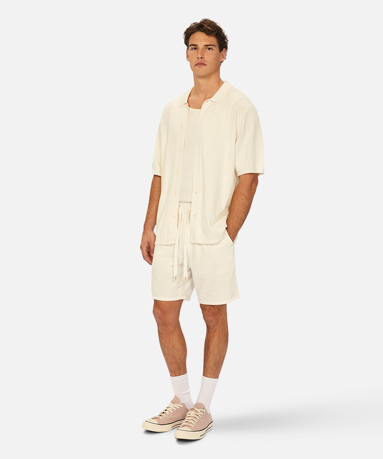 Modena Short Sleeve Shirt for Men - Classic Off White Casual Button Down Shirt | Perfect for Office, Summer Outfits & Smart Casual Occasions