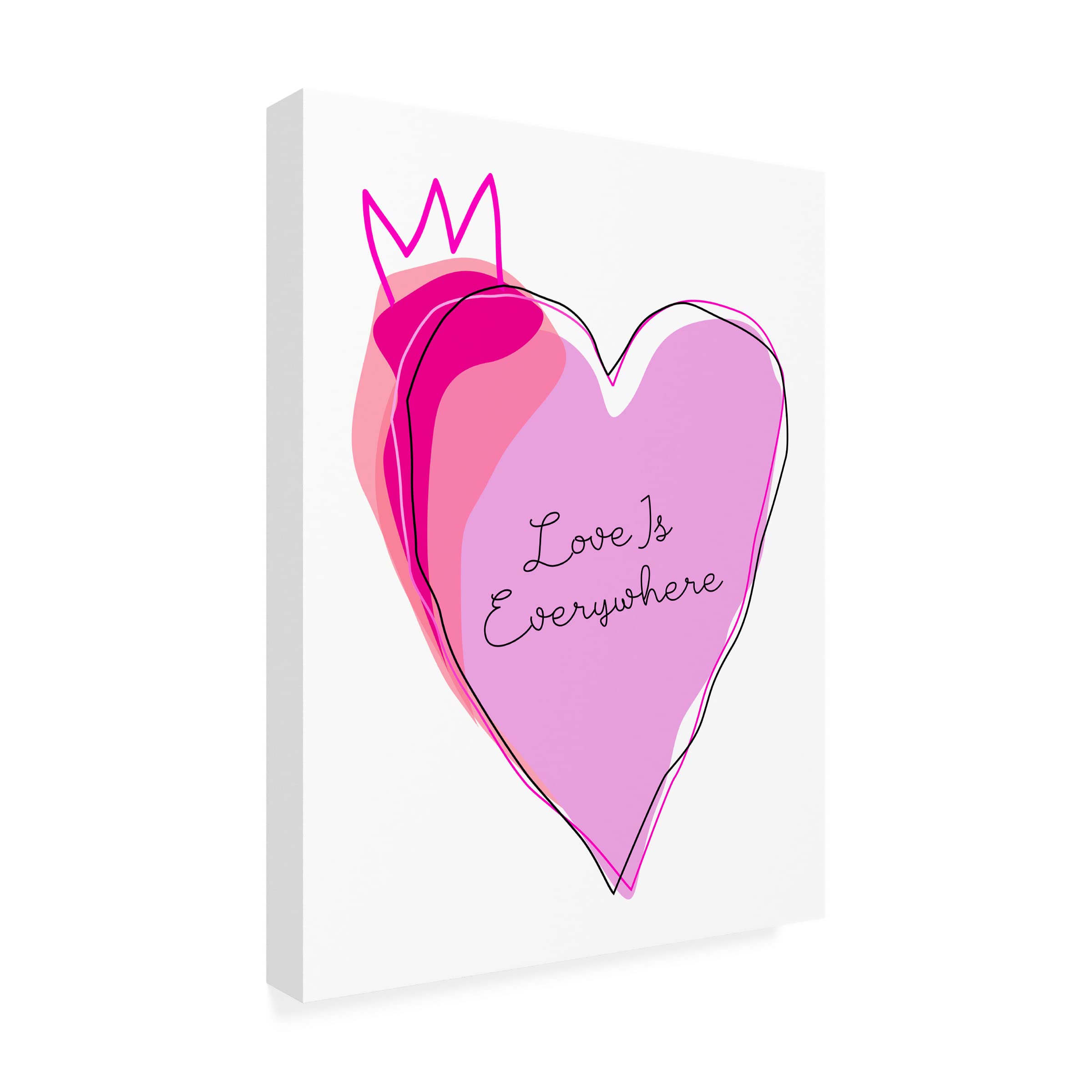 Trademark Fine Art 'Love is Everywhere' Canvas Wall Art by Ayse - Romantic Home Decor for Living Room, Bedroom & Office