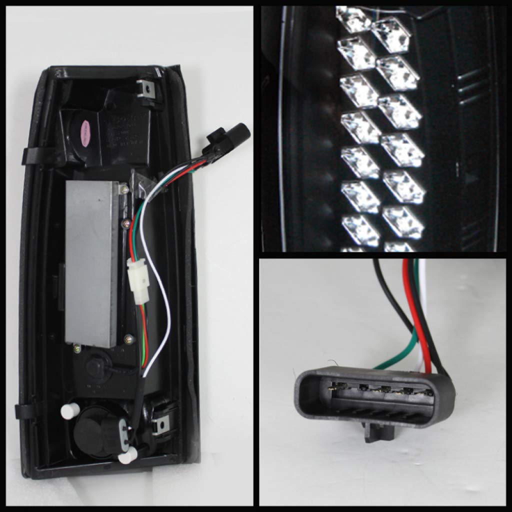 1989-1991 Chevy V3500 LED Tail Lights Pair - Black Spyder Style (Driver & Passenger Side) | Upgrade Your Truck's Rear Lighting for Better Visibility & Style