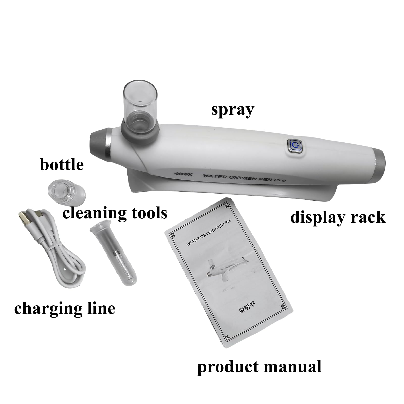 Elitzia ETP200A Portable Handheld Facial Water Oxygen Spray Pen - Hydrating Skin Care Tool for Home & Travel Use - Perfect for Dry Skin, Makeup Setting & Relaxation
