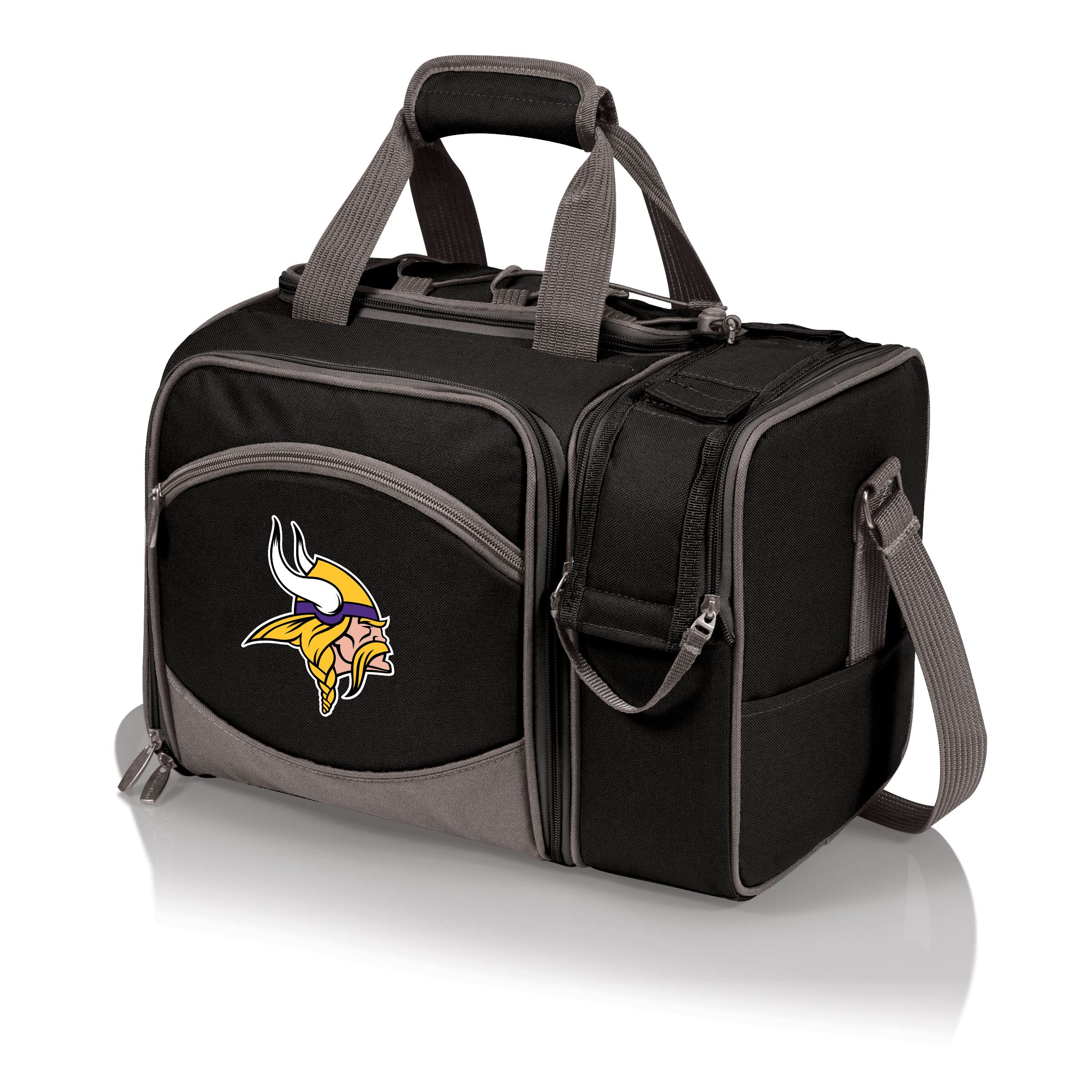 PICNIC TIME NFL Unisex-Adult Malibu Picnic Basket Cooler - Insulated Portable Food Carrier for Tailgating, Beach Outings & Outdoor Adventures