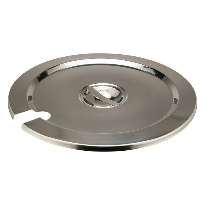 Winco 11 Qt Stainless Steel Soup Pot Cover - Replacement Lid for INSC 11M Soup Insert - Perfect for Cooking, Serving & Storing Soups, Stews & Broths