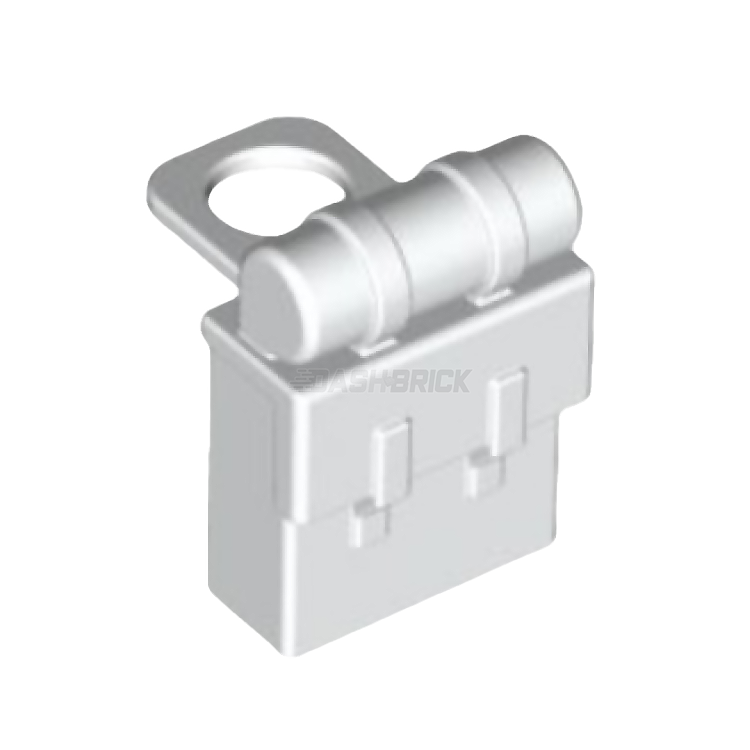 LEGO Minifigure White Backpack Accessory Bag - Compatible with LEGO Sets, Perfect for Minifigure Storage & Travel Play