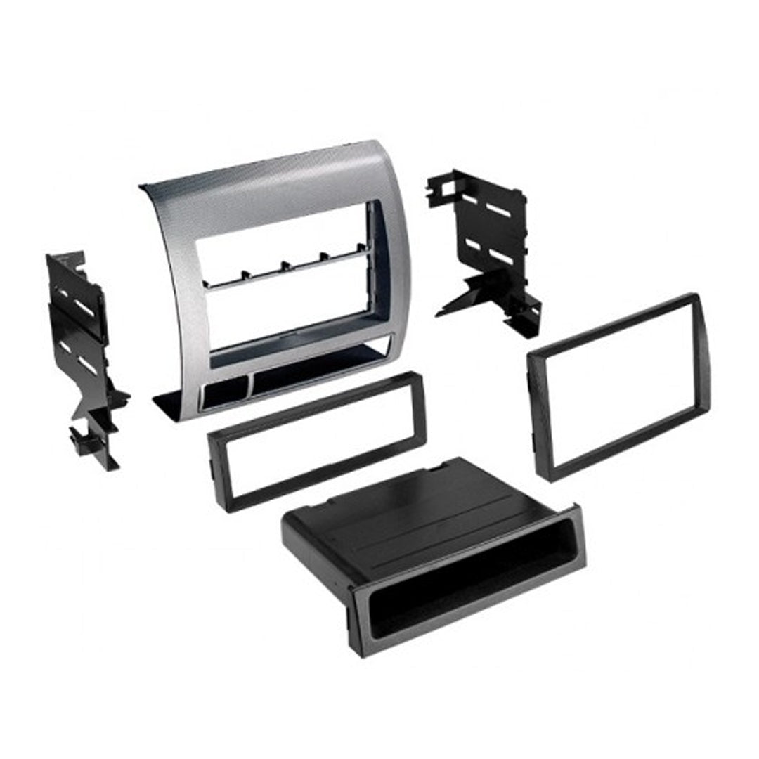 2005-2011 Toyota Tacoma Car Stereo - Single DIN/ISO or Double DIN Silver Radio with Storage Pocket | American International TOYK972S | Perfect for Upgrading Factory Audio System & Enhancing Driving Experience
