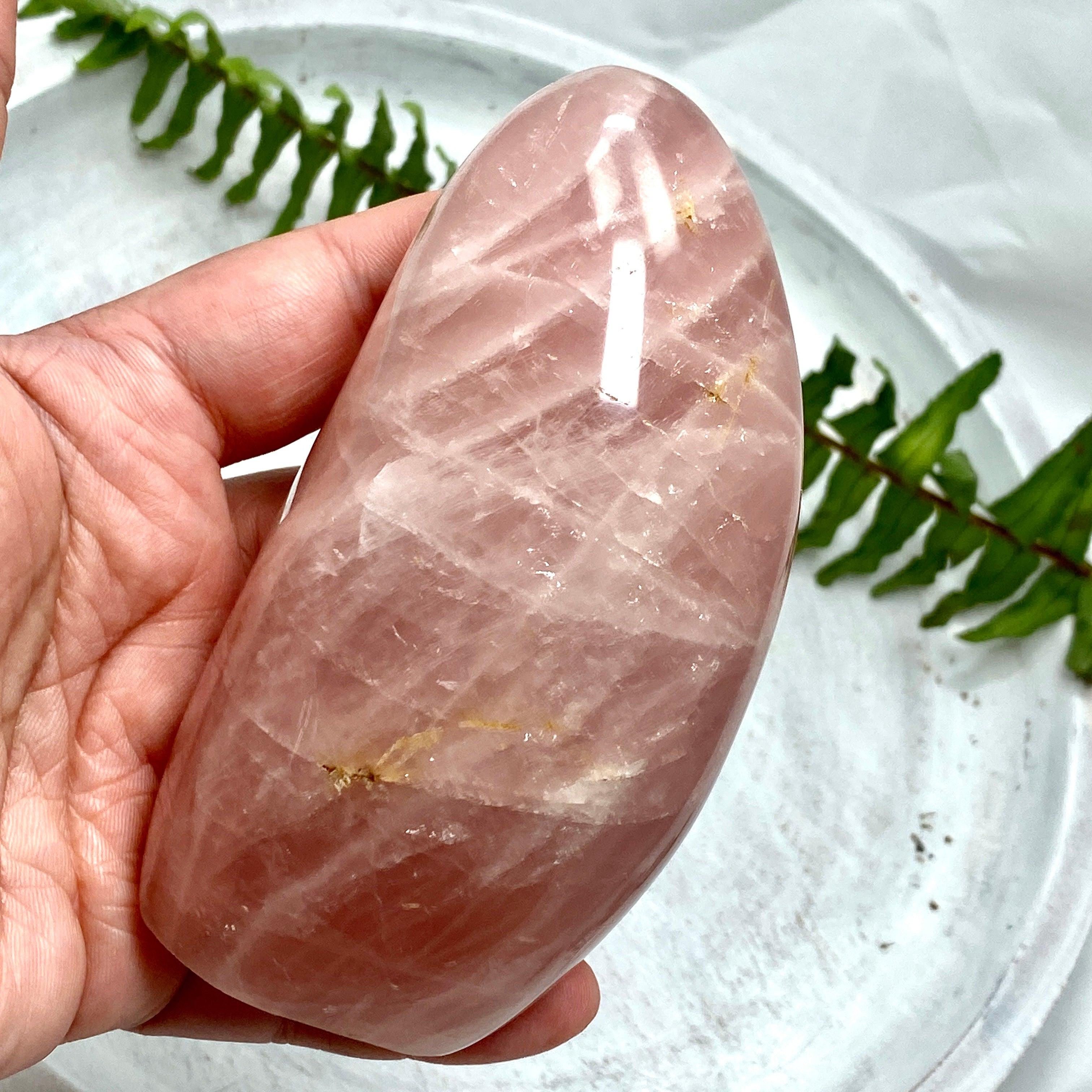 Natural Rose Quartz Freeform Stone - Healing Crystal for Love & Harmony - Home Decor, Meditation & Reiki Energy Work