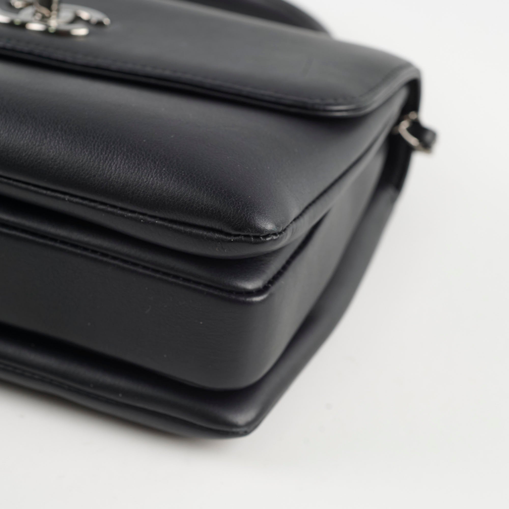 Chanel Small Trendy CC Handbag in Black Calfskin Leather - Luxury Crossbody Bag for Women, Perfect for Date Night & Evening Events