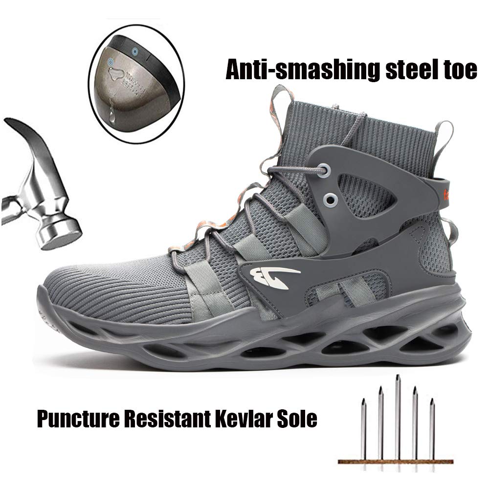 **MandyQ Steel Toe Boots for Men & Women - Indestructible Work Safety Shoes, Slip & Oil Resistant, Industrial Construction Sneakers, Outdoor Composite Toe Boots - Perfect for Construction, Warehouse & Heavy Duty Work**