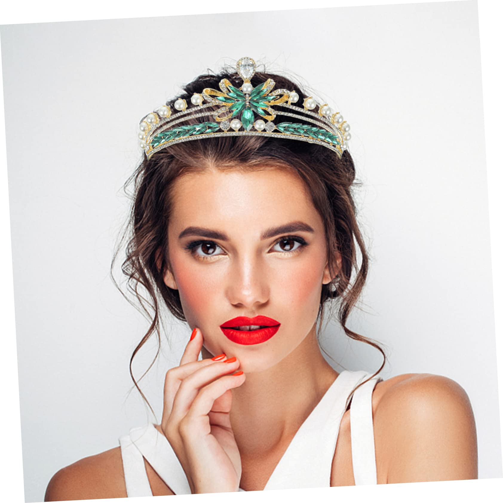 Sparkling Rhinestone Crown for Women | Elegant Bridal Hair Accessories | Crystal & Pearl Wedding Headband | Perfect for Brides, Prom, Pageants & Special Occasions