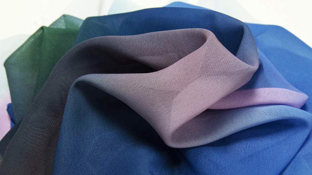 DJBM 59'' Sheer Gradient Chiffon Fabric for Wedding Arch Draping, Ceremony Decorations, Reception Swags & DIY Table Skirts - Handcrafted Drapery (100 Yards) - Perfect for Weddings, Parties, Photo Backdrops & Home Decor