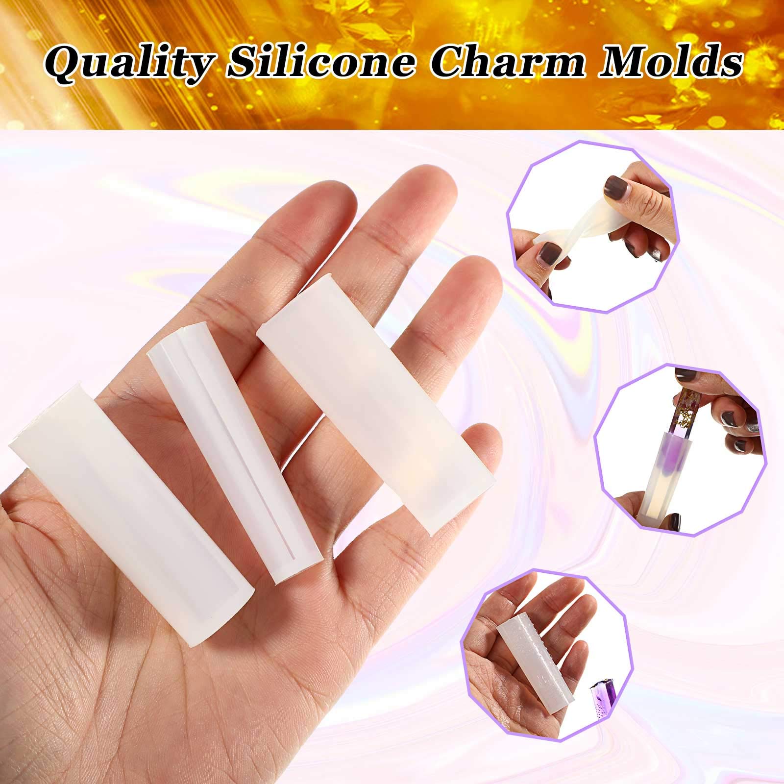 10 Styles Silicone Pendulum Resin Molds for DIY Epoxy Quartz Crystal Gemstone Jewelry Making - Multi-Facet Pendant Molds for Handmade Crafts, Necklaces & Home Decorations (Perfect for Spiritual Healing, Meditation & Gift Giving)