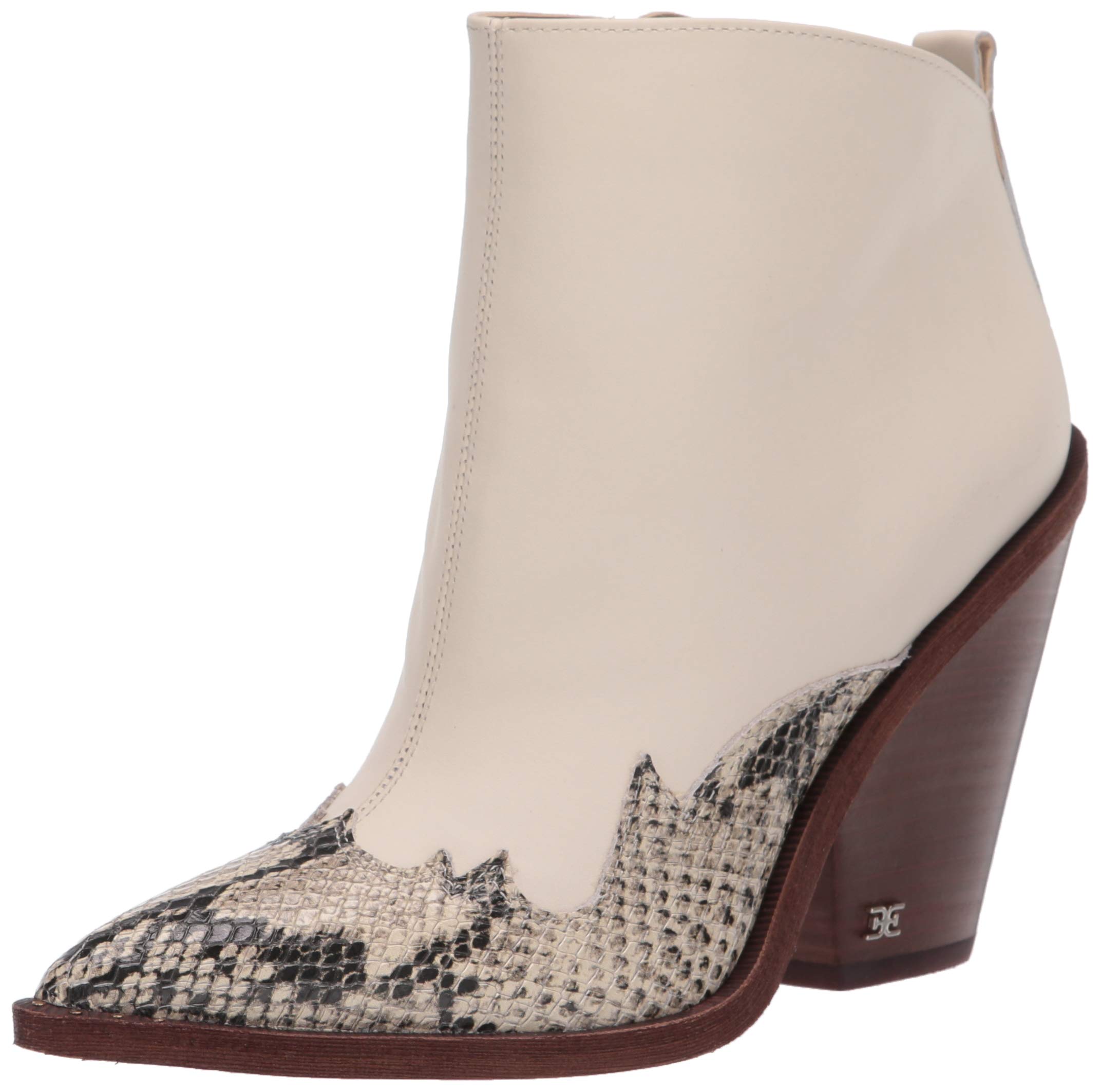 Sam Edelman Women's Ilah Western Boots Mule - Stylish Cowgirl Ankle Boots for Women | Comfortable Slip-On Shoes for Country Music Festivals, Rodeo & Western Fashion Outfits