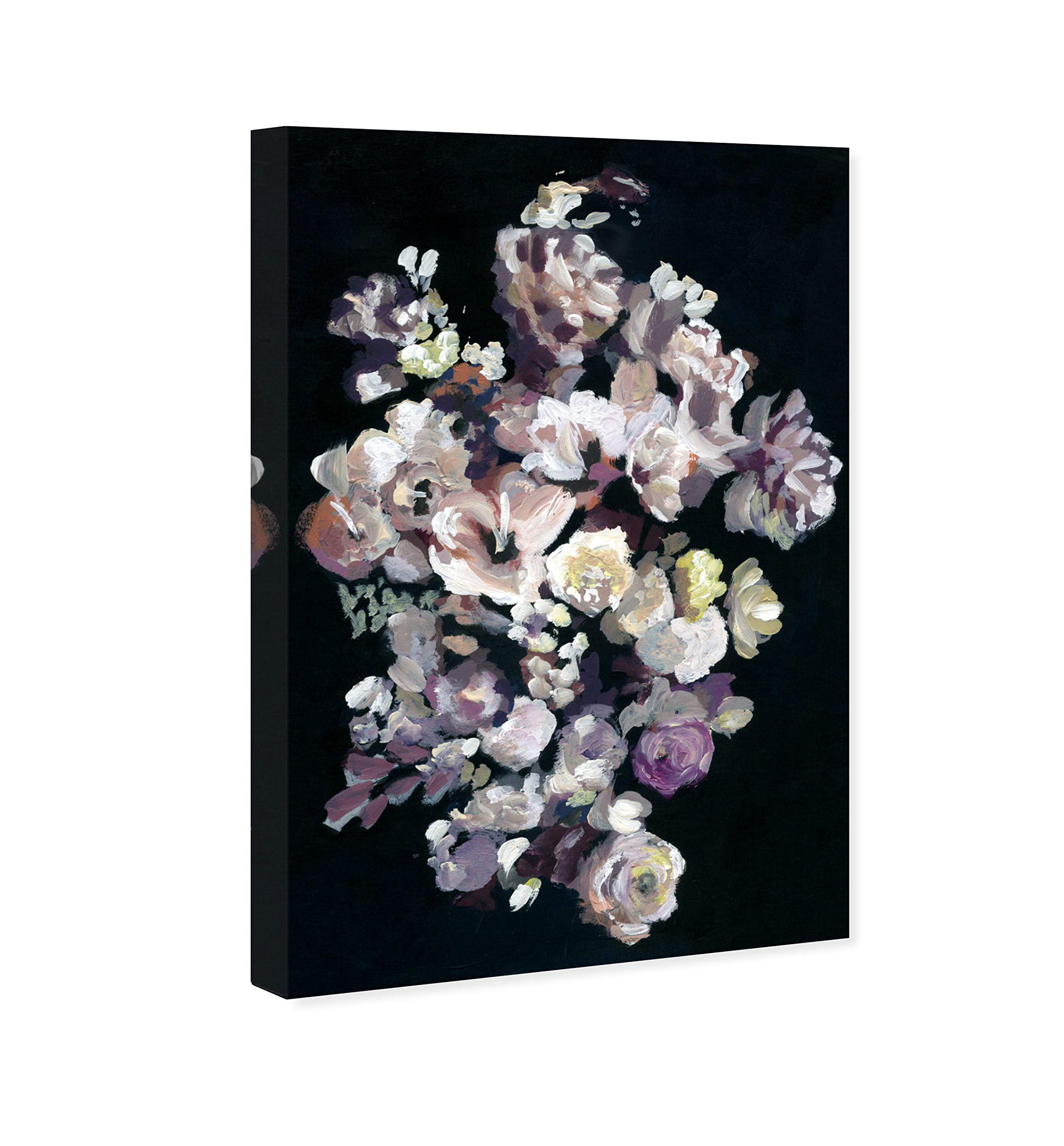 Oliver Gal Artist Co. 'Beauty in Darkness' Floral Canvas Wall Art Print - 30x45 Inches, Black & Pink Home Decor for Living Room, Bedroom & Office