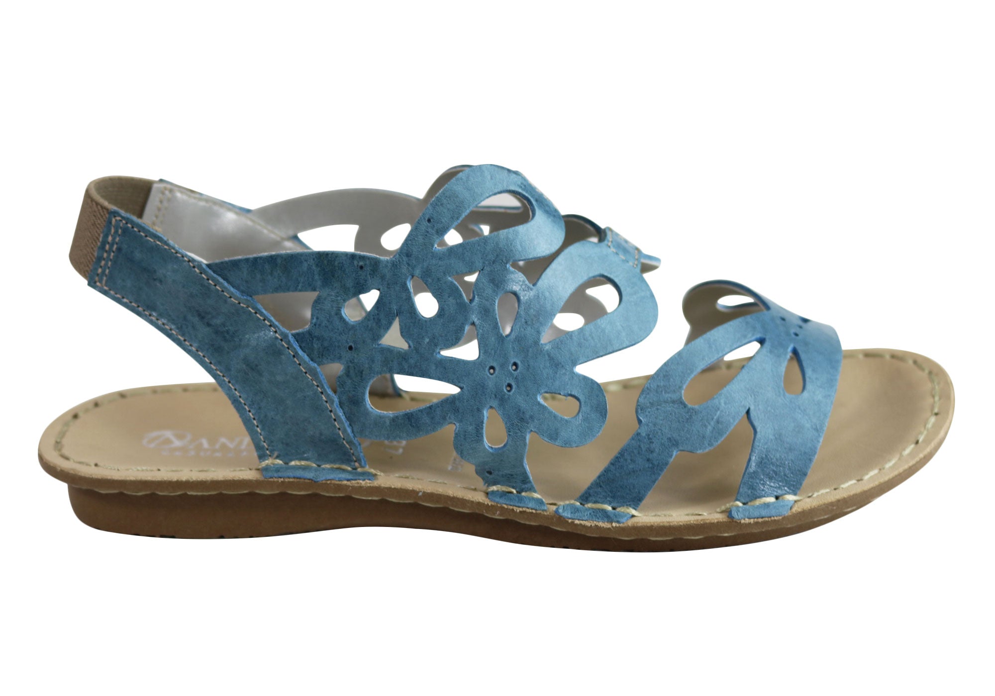 Andacco Desiree Women's Comfortable Flat Leather Sandals - Handmade in Brazil - Perfect for Beach, Vacation & Summer Outfits