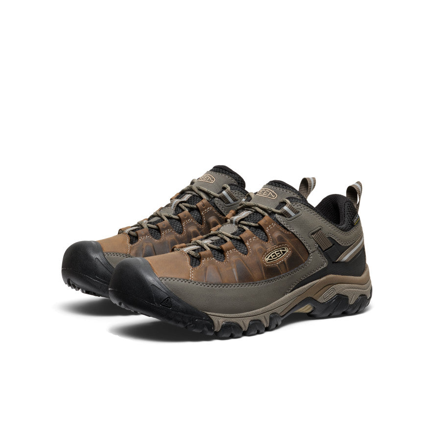 Men's KEEN Targhee III Waterproof Hiking Boots - Wide Width, Bungee Cord Lace System (Black) - Ideal for Outdoor Adventures, Trail Running & Backpacking