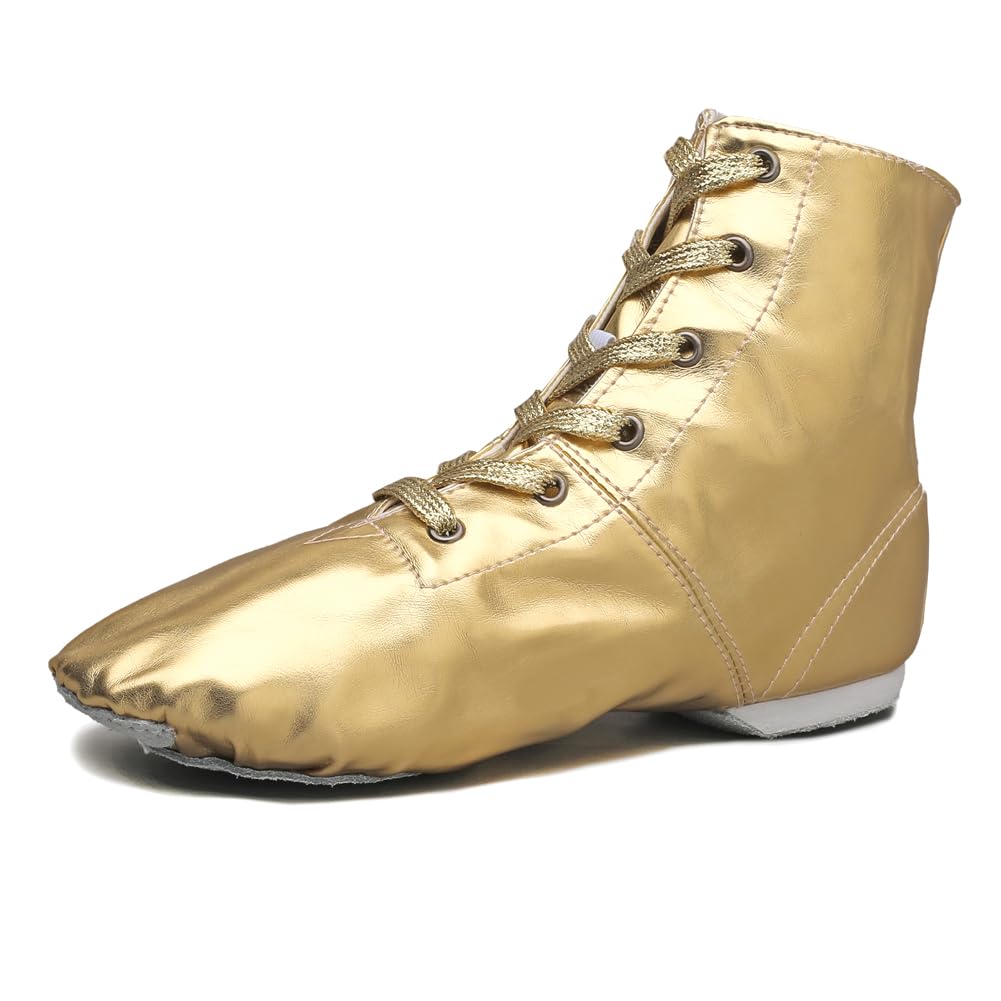 MSMAX Jazz Dance Shoes for Girls & Boys - PU Leather Costume Boots for Ballet, Jazz, Tap, and Performance - Perfect for Dance Recitals, Competitions, and Stage Shows