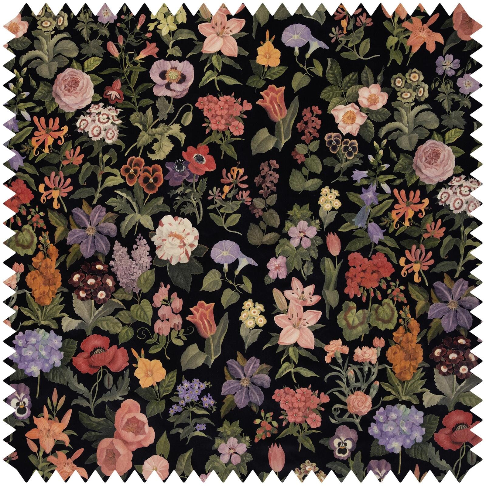 FLORALIA Velvet Noir Sample - Luxurious Velvet Fabric for Fashion & Home Decor - Perfect for Dresses, Curtains & Upholstery