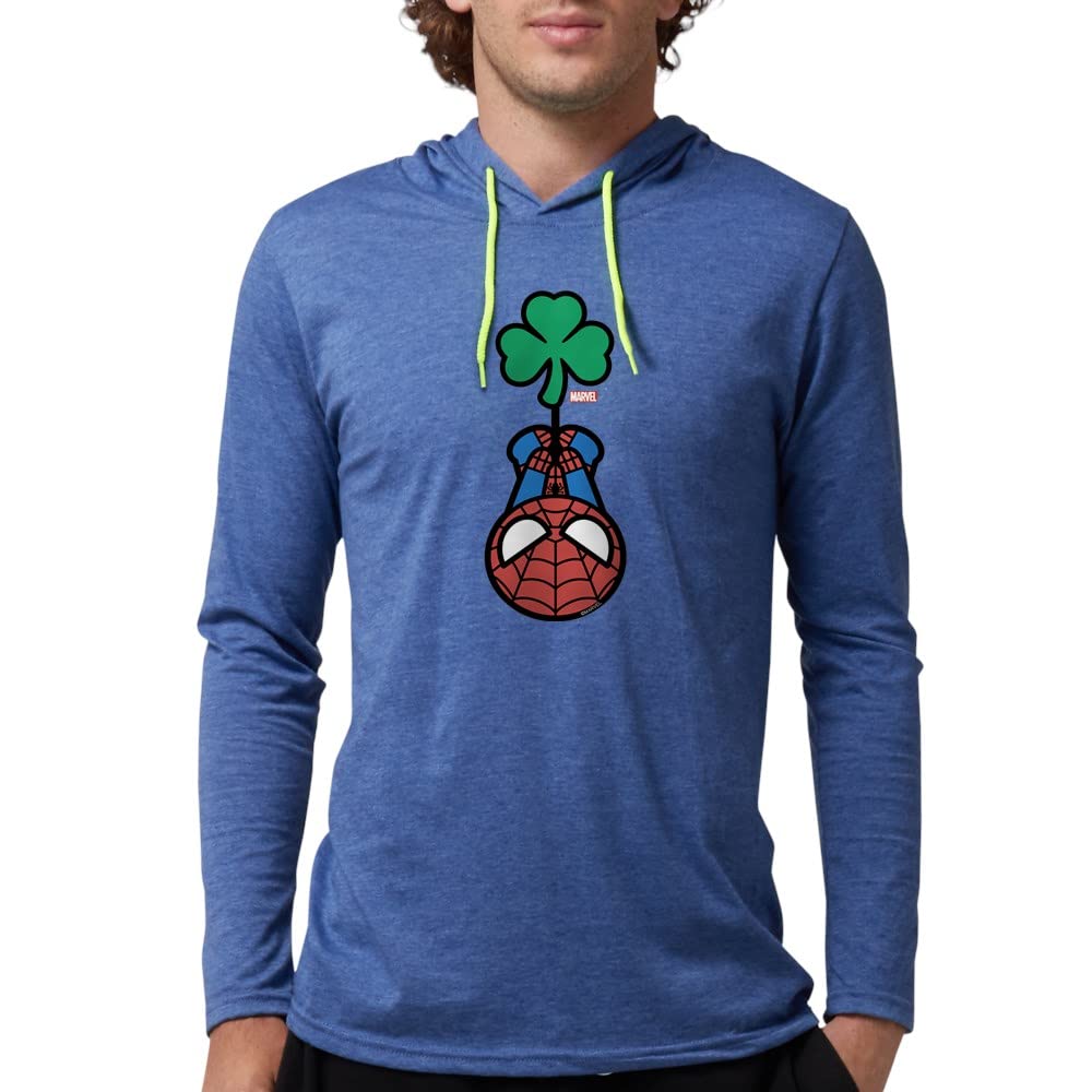 Spider-Man Clover Graphic Hooded T-Shirt for Men | Marvel Superhero Casual Wear | Perfect for Cosplay, Gifts & Everyday Fashion