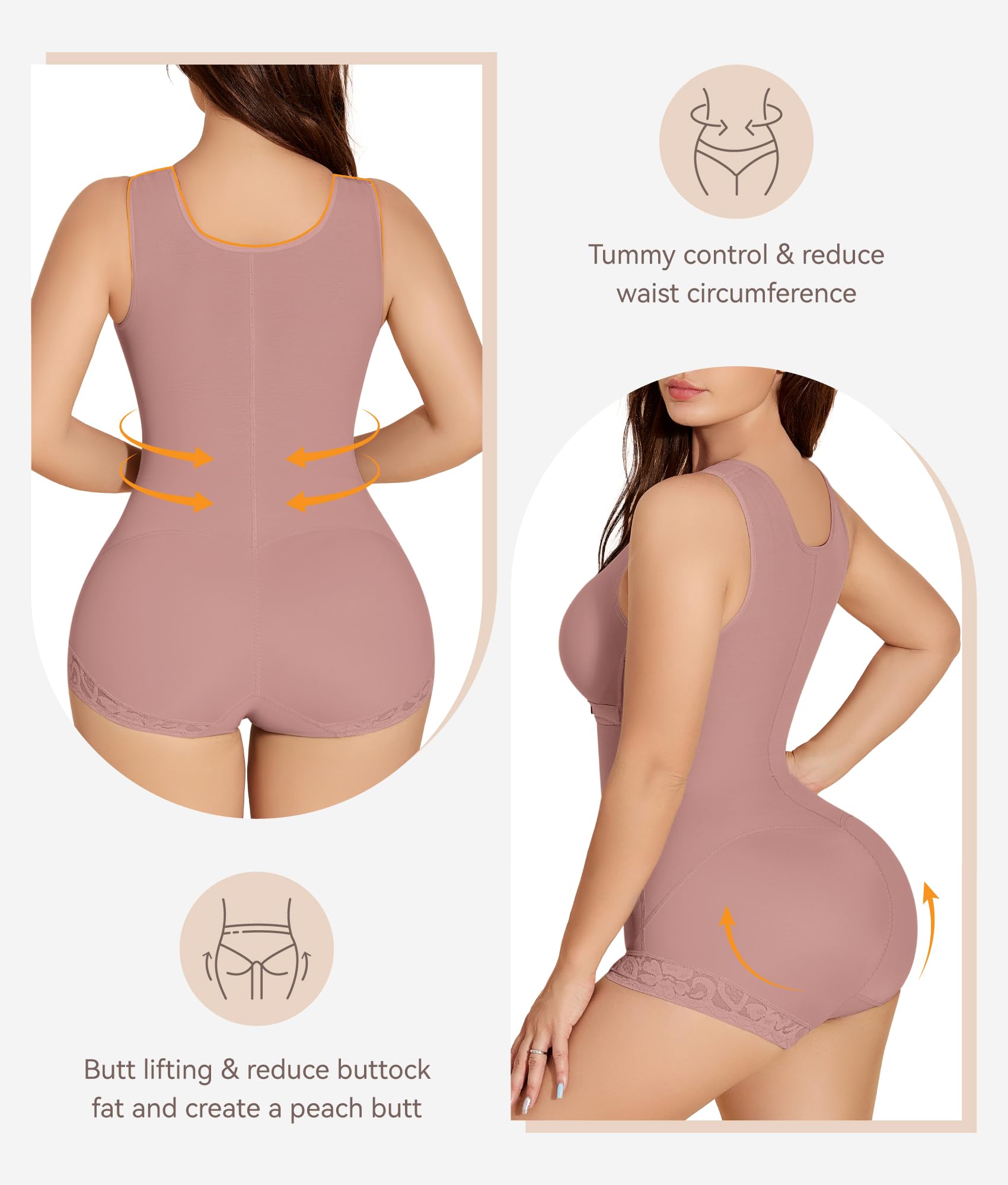 MYODRESS Colombian Shapewear for Women - Postpartum Waist Trainer & Tummy Tuck Compression Garment - Slimming Body Shaper for Everyday Wear, Workout & Special Occasions