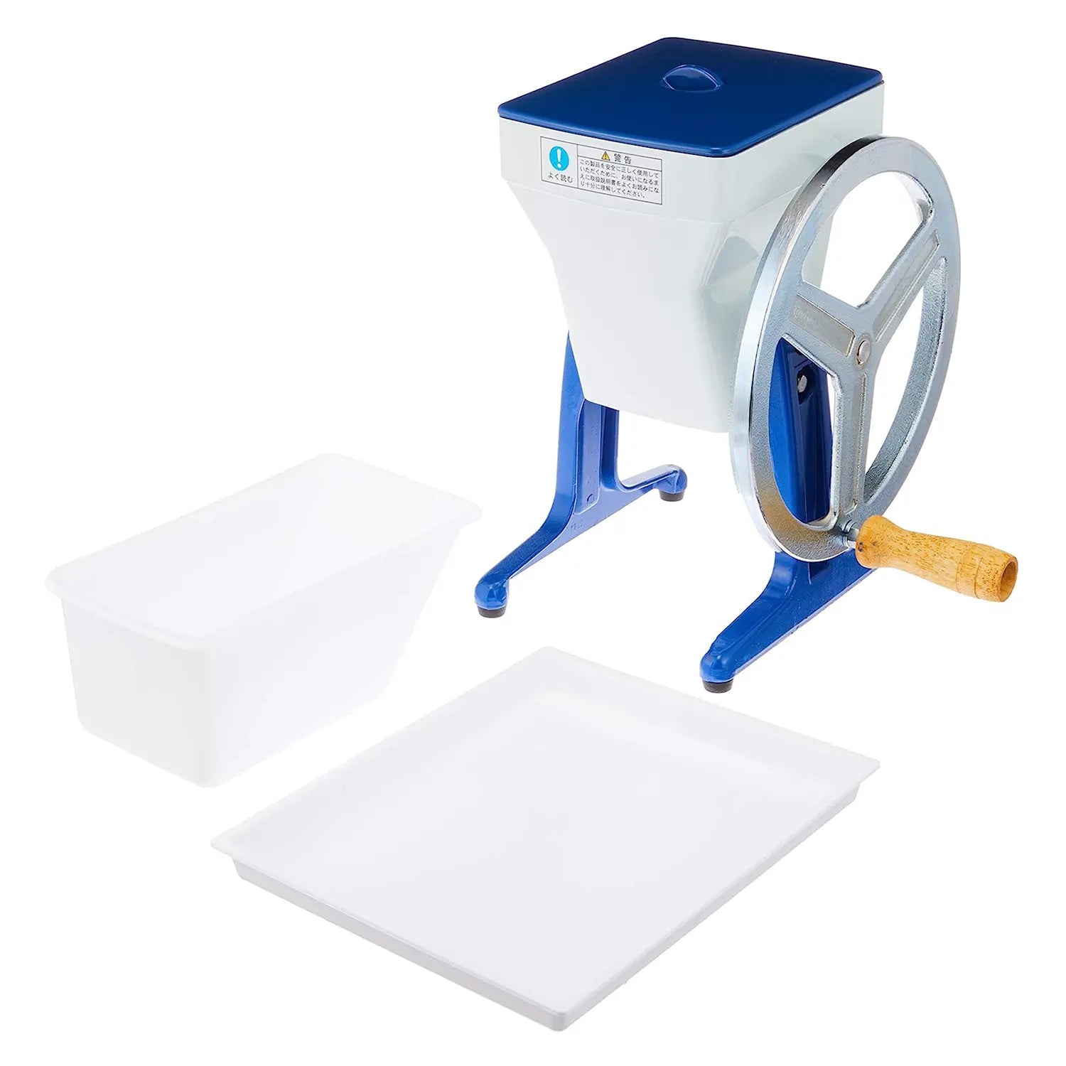 Premium Hatsuyuki Aluminum Manual Ice Crusher - Durable & Rustproof Blue Ice Shaver for Cocktails, Smoothies, and Home Bars